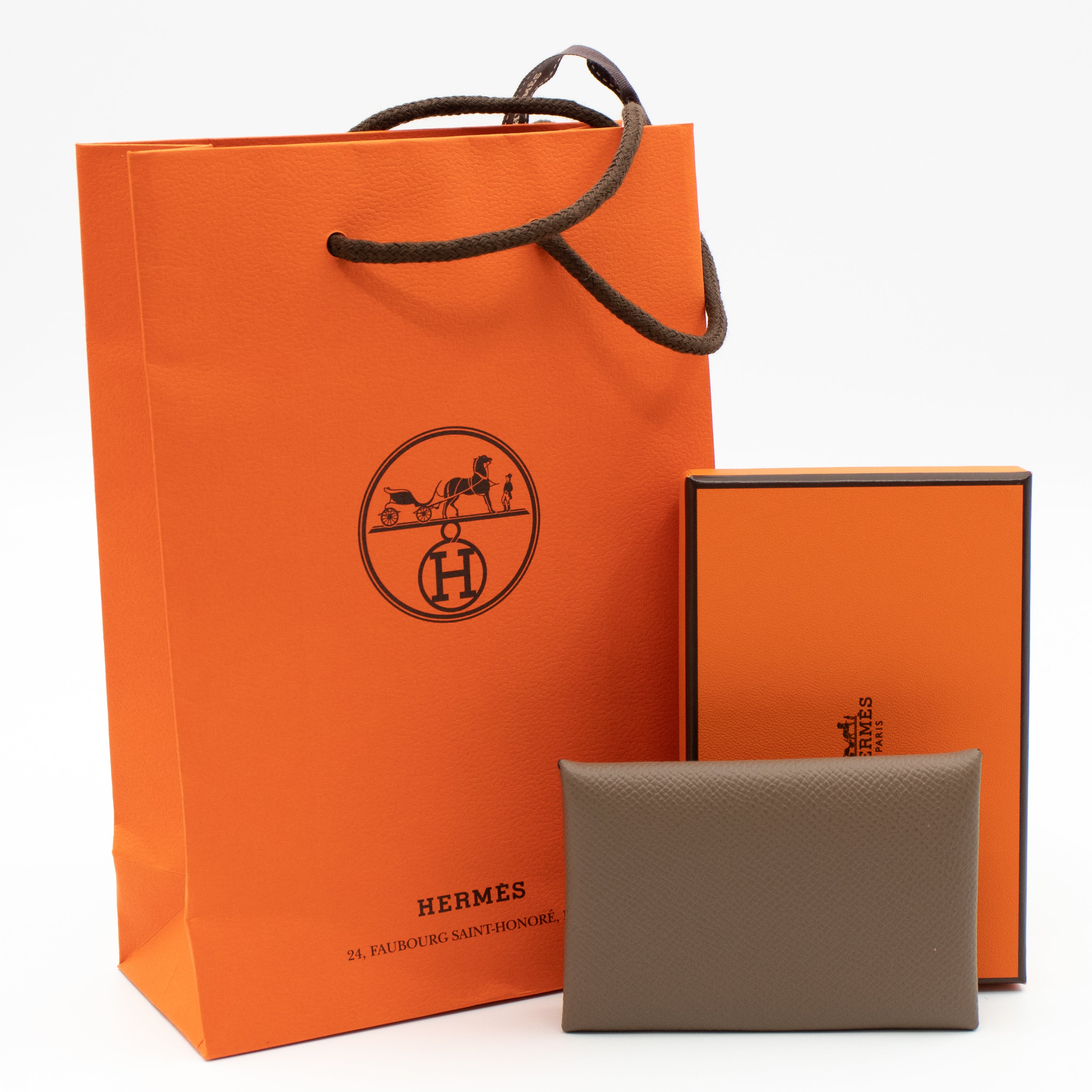 Calvi Card Holder Etoupe Leather
