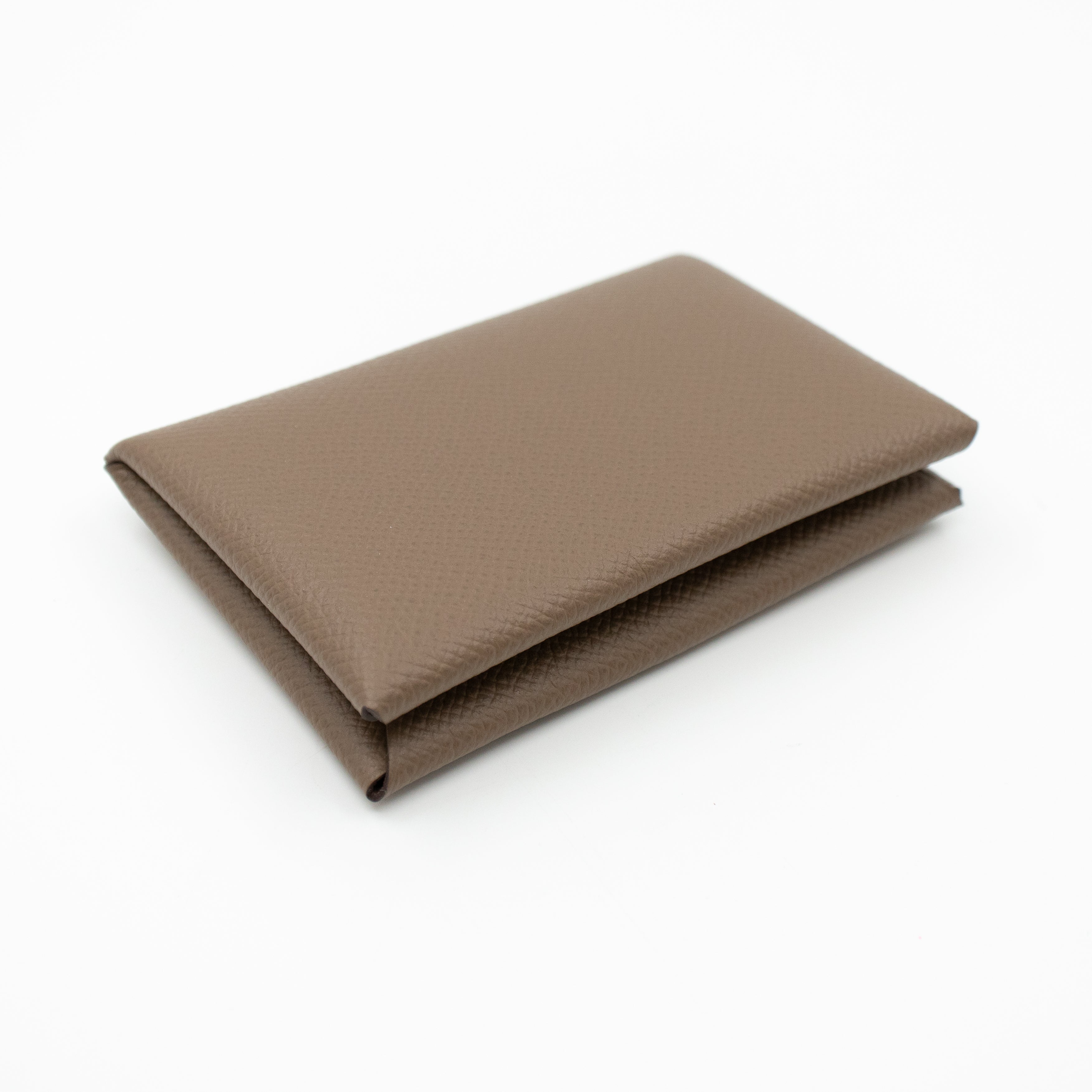 Calvi Card Holder Etoupe Leather