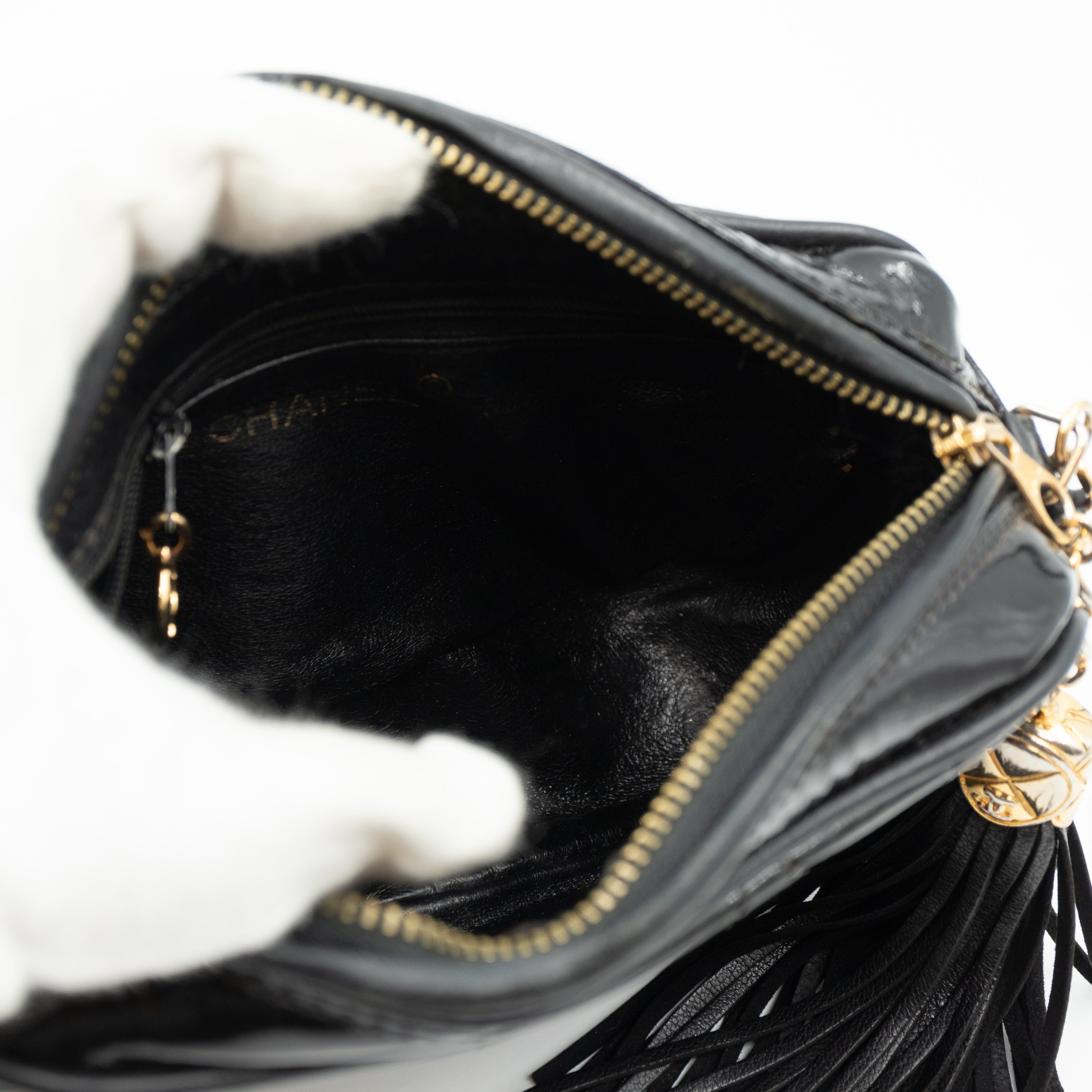 CC Camera Bag Black Patent Leather