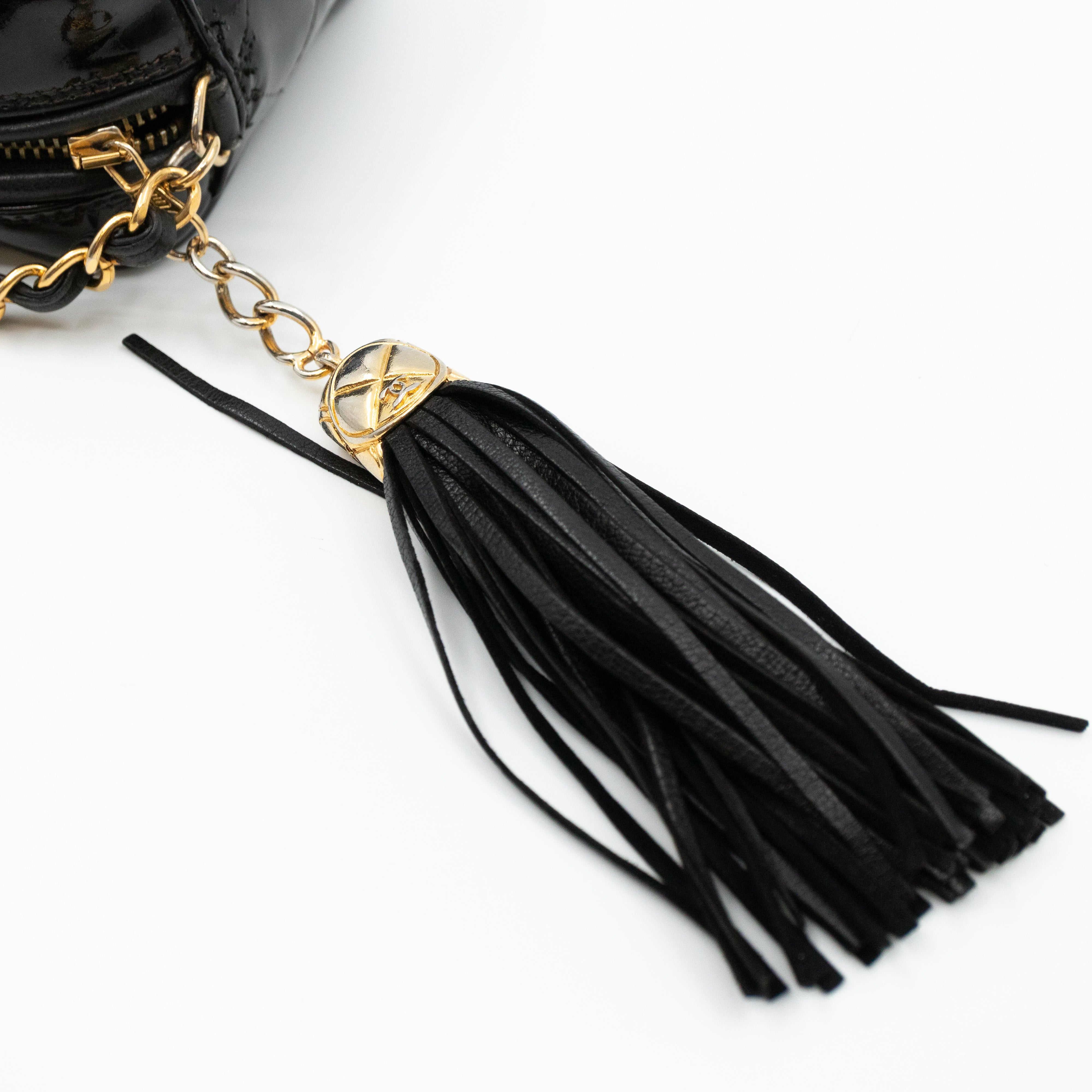CC Camera Bag Black Patent Leather