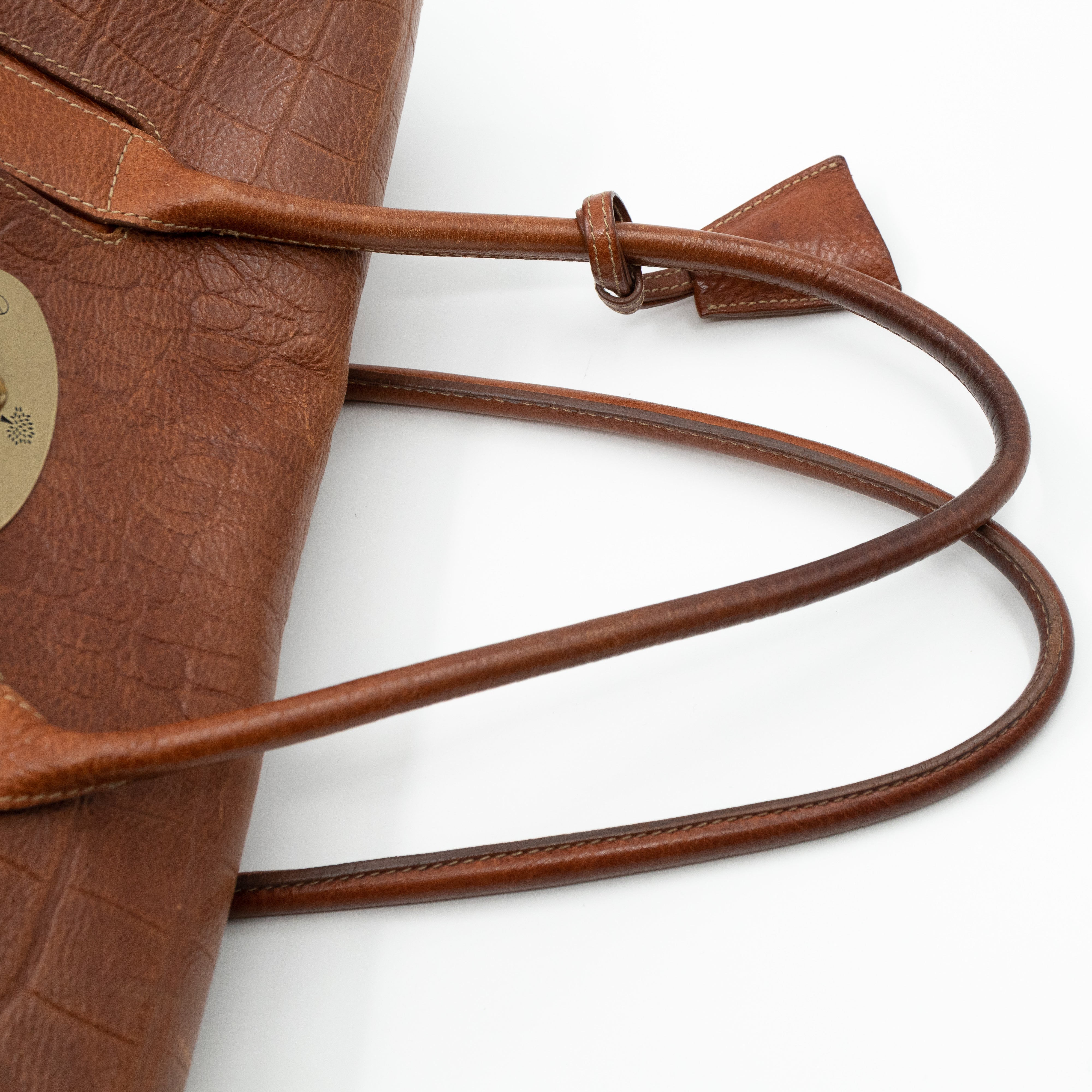 Bayswater Brown Croc Embossed Leather