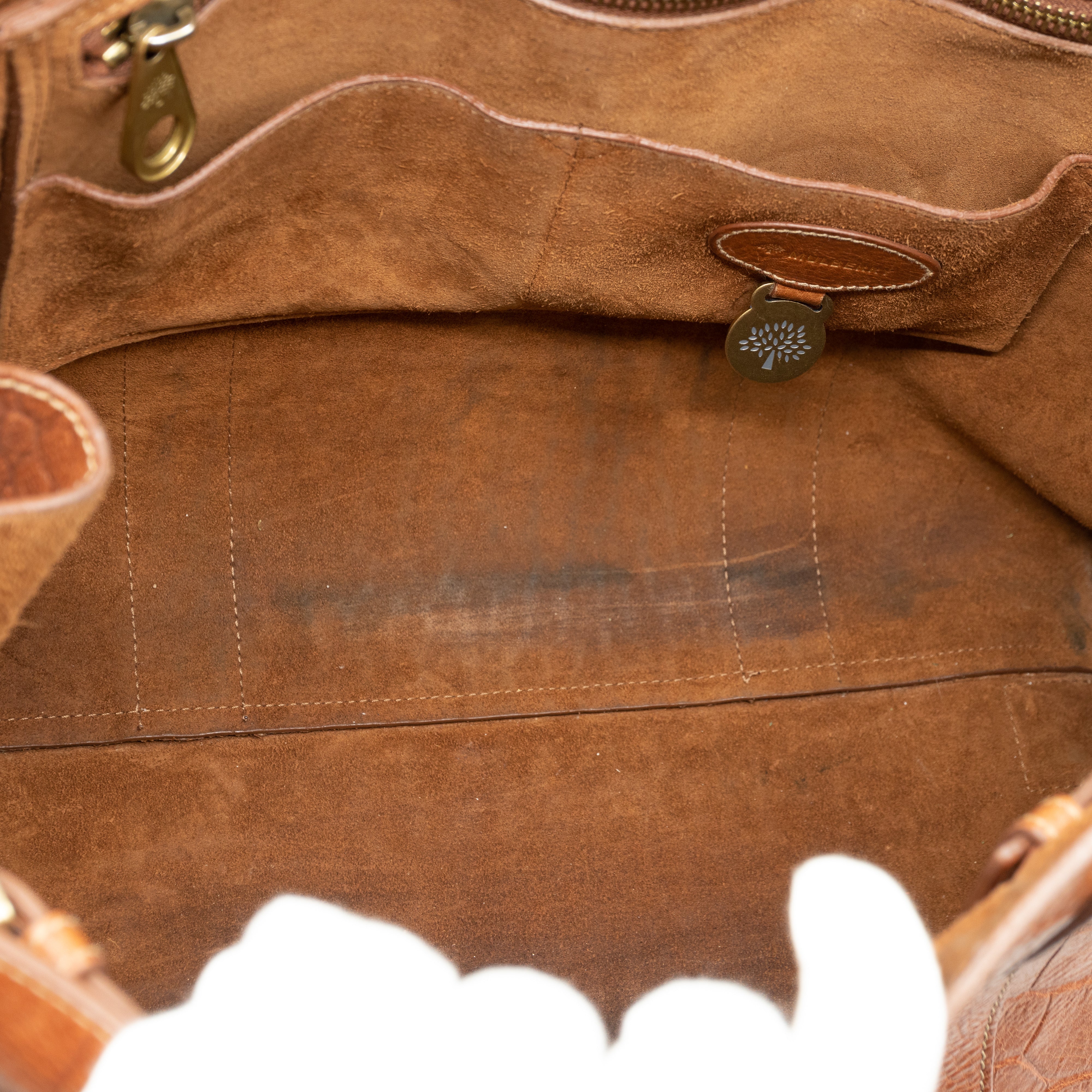 Bayswater Brown Croc Embossed Leather