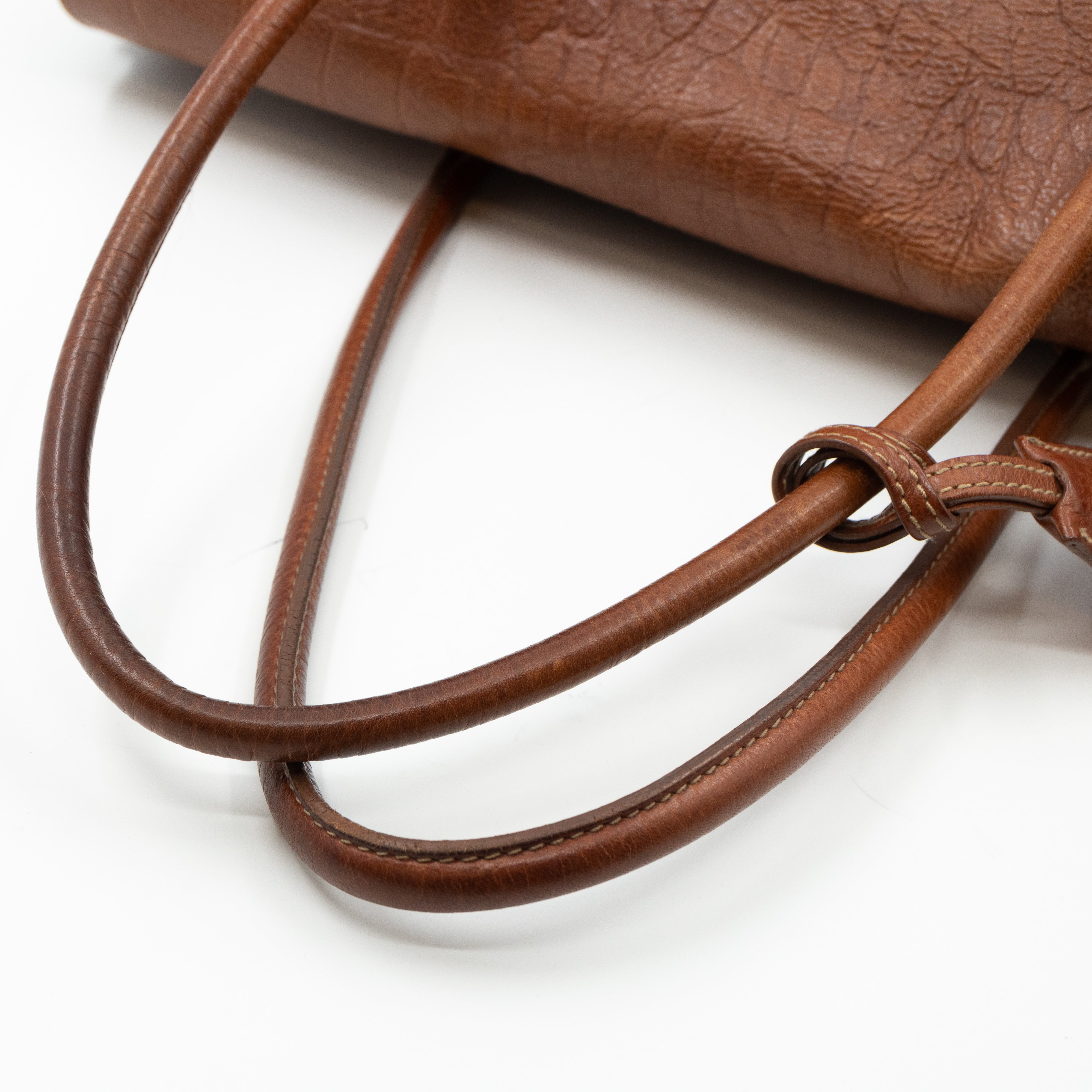 Bayswater Brown Croc Embossed Leather