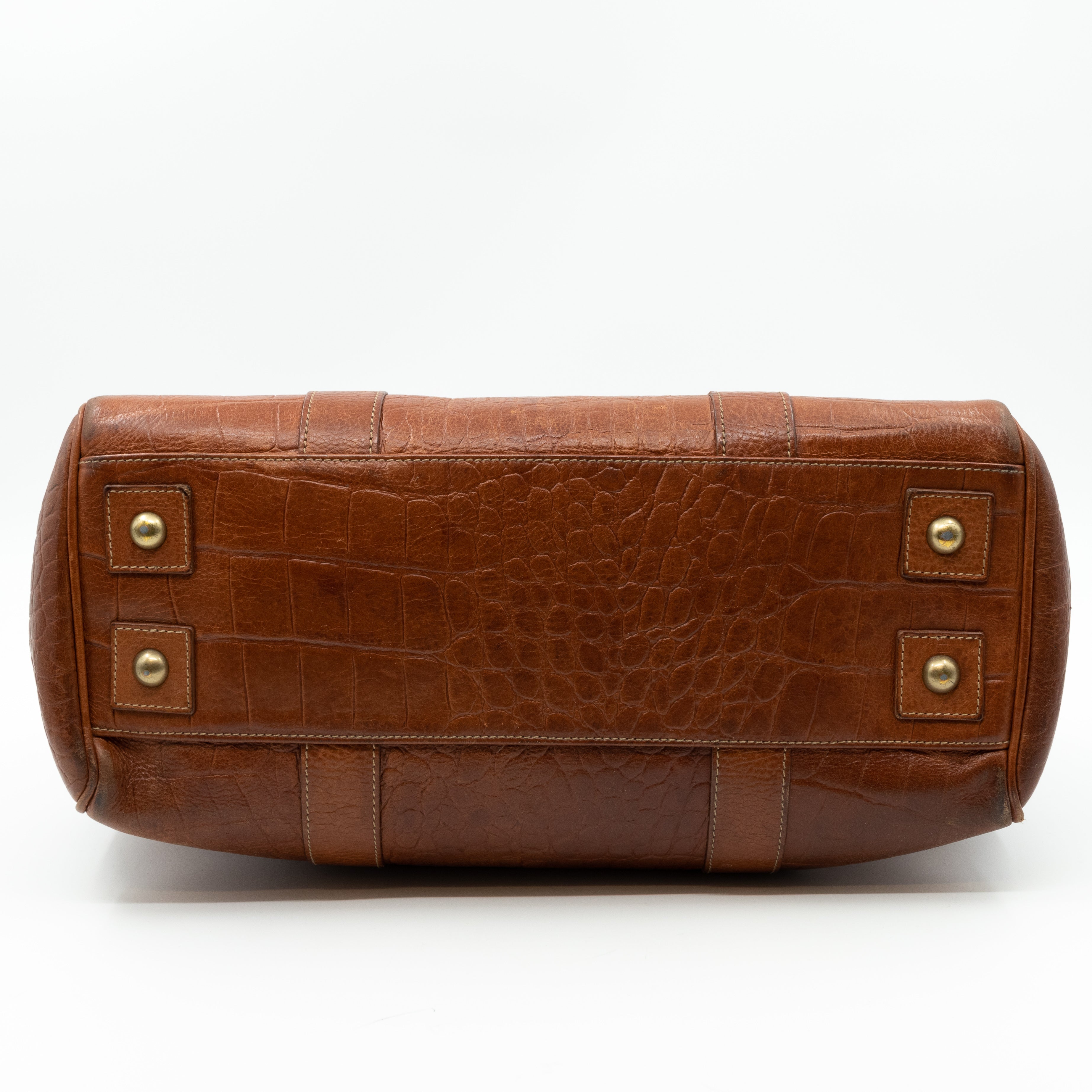 Bayswater Brown Croc Embossed Leather