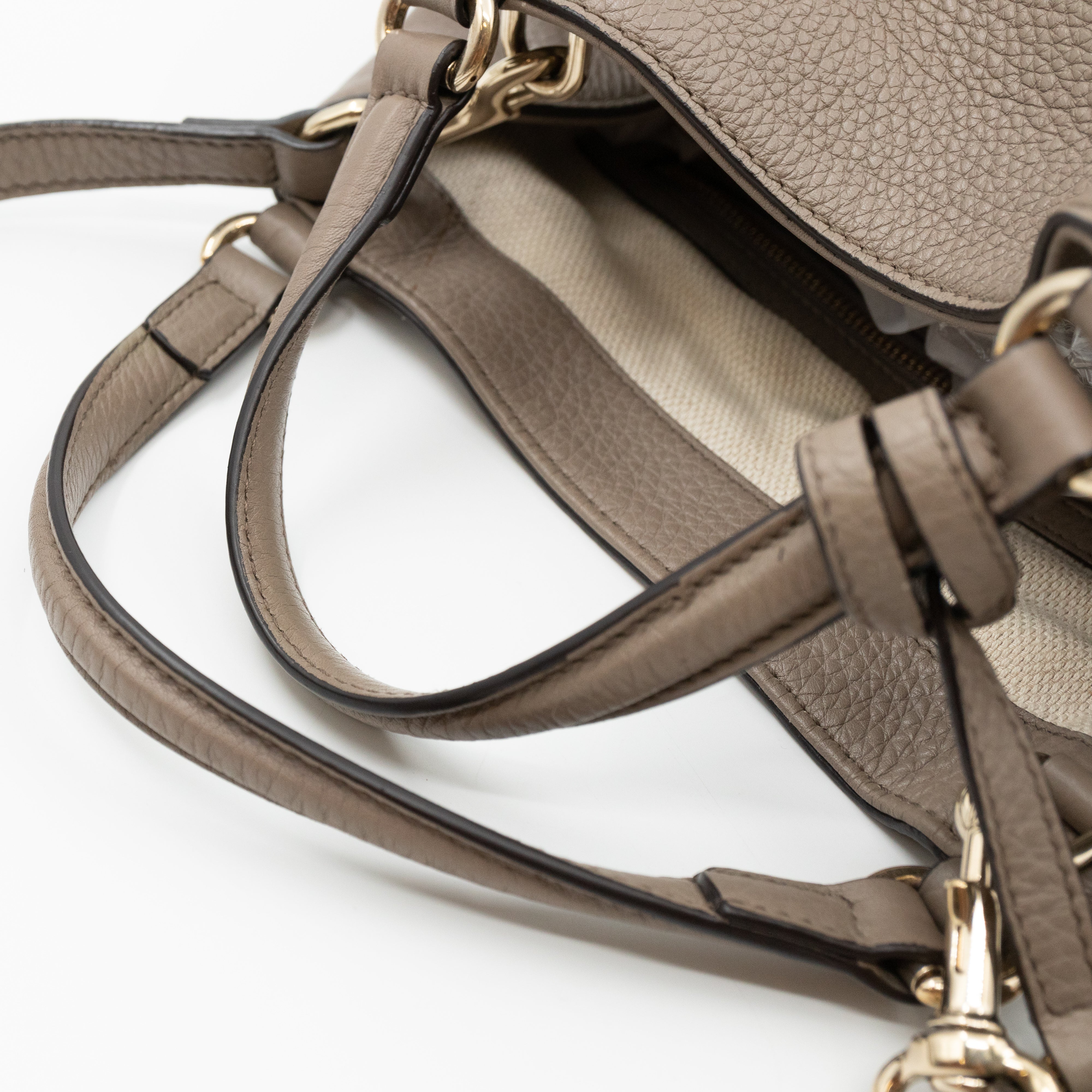 Soho Two Way Tote Grey Leather