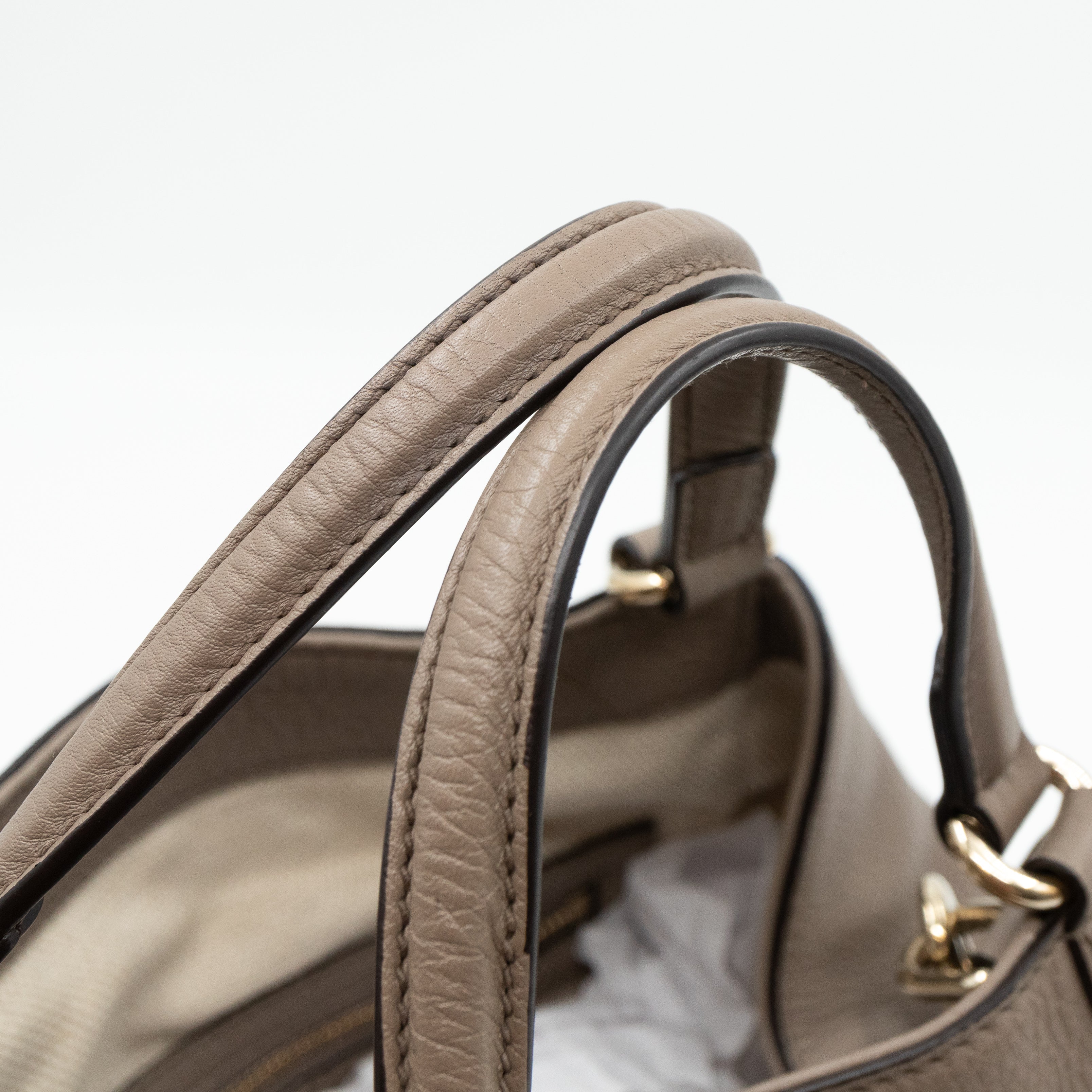 Soho Two Way Tote Grey Leather