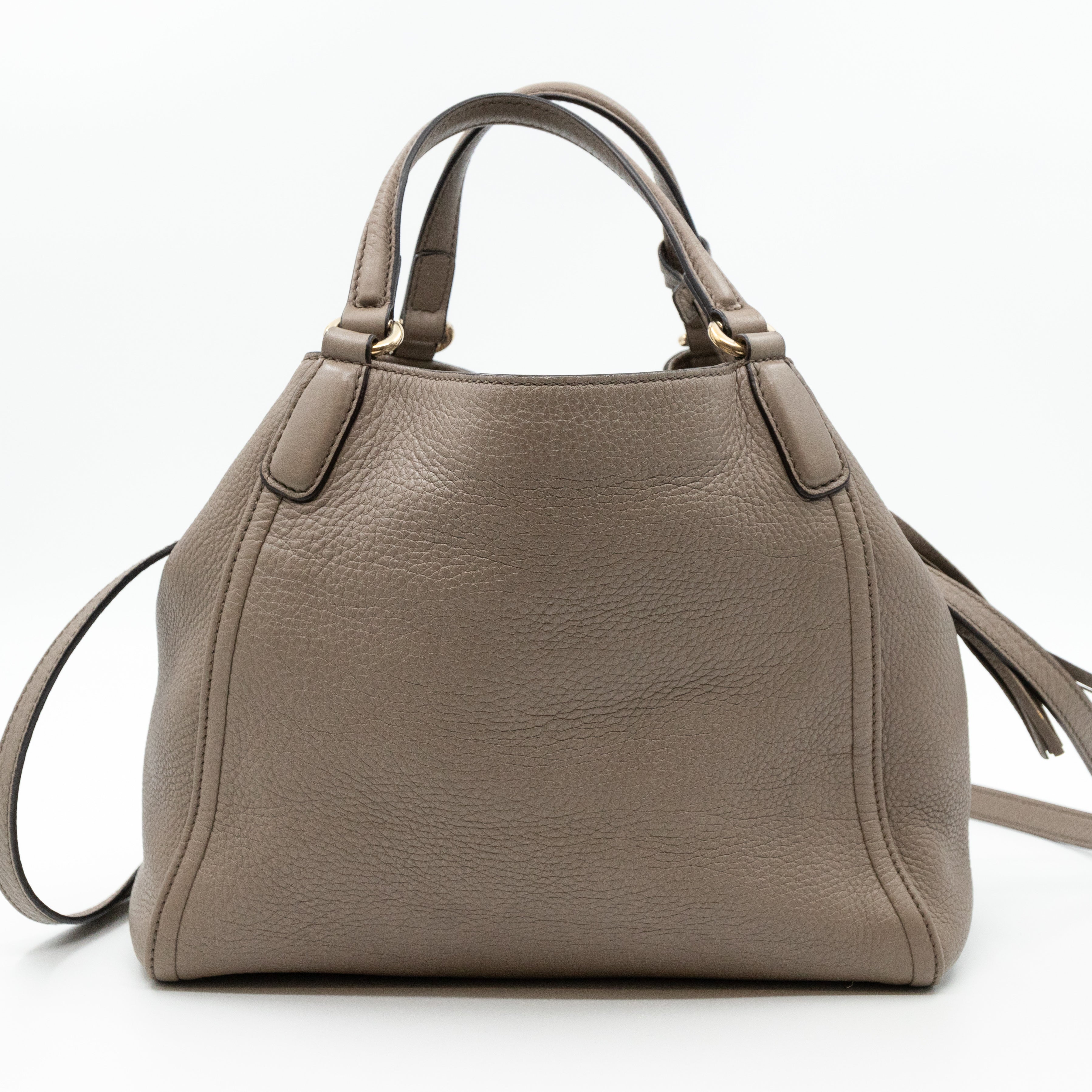 Soho Two Way Tote Grey Leather