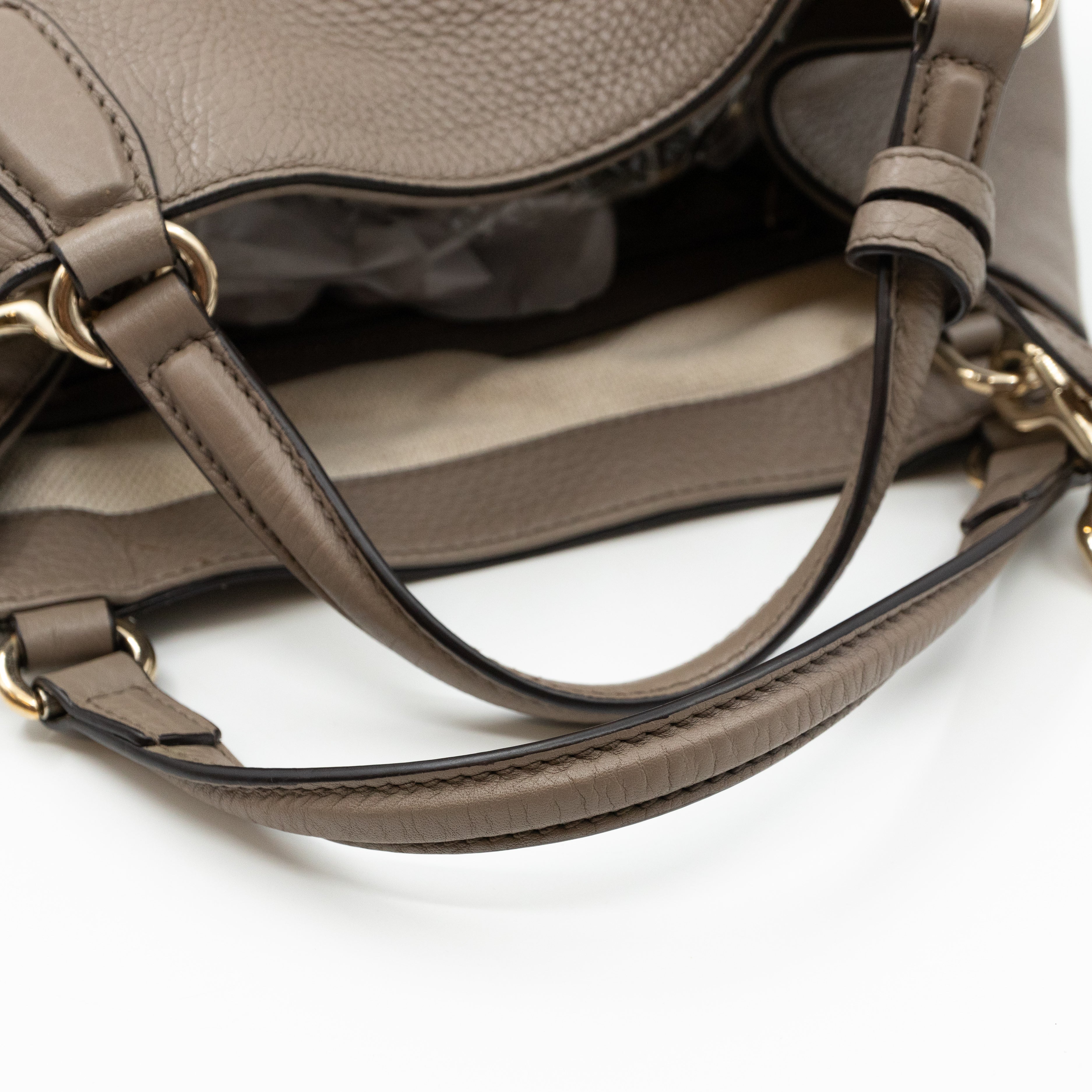 Soho Two Way Tote Grey Leather