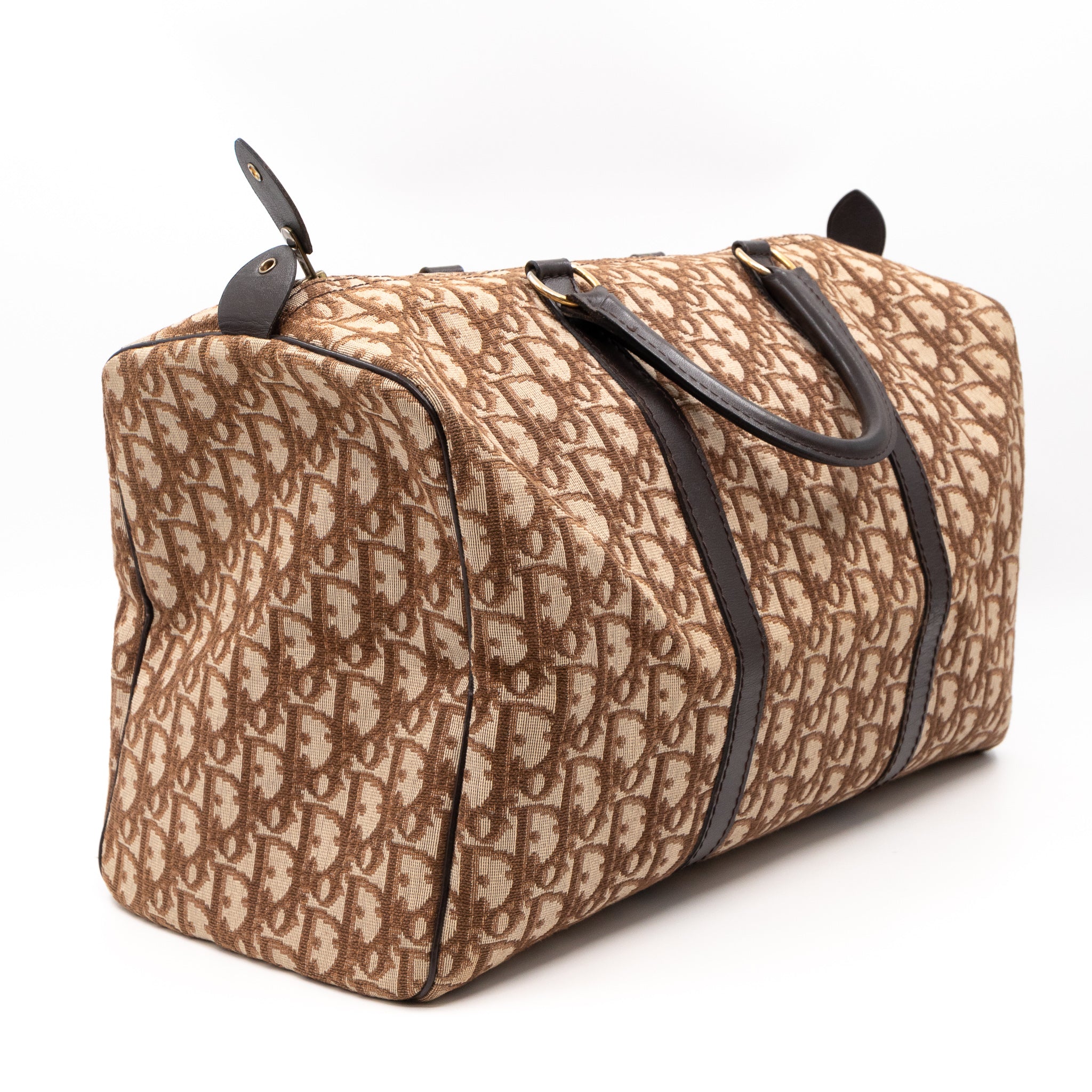 Trotter Duffle Bag Dior Oblique Brown