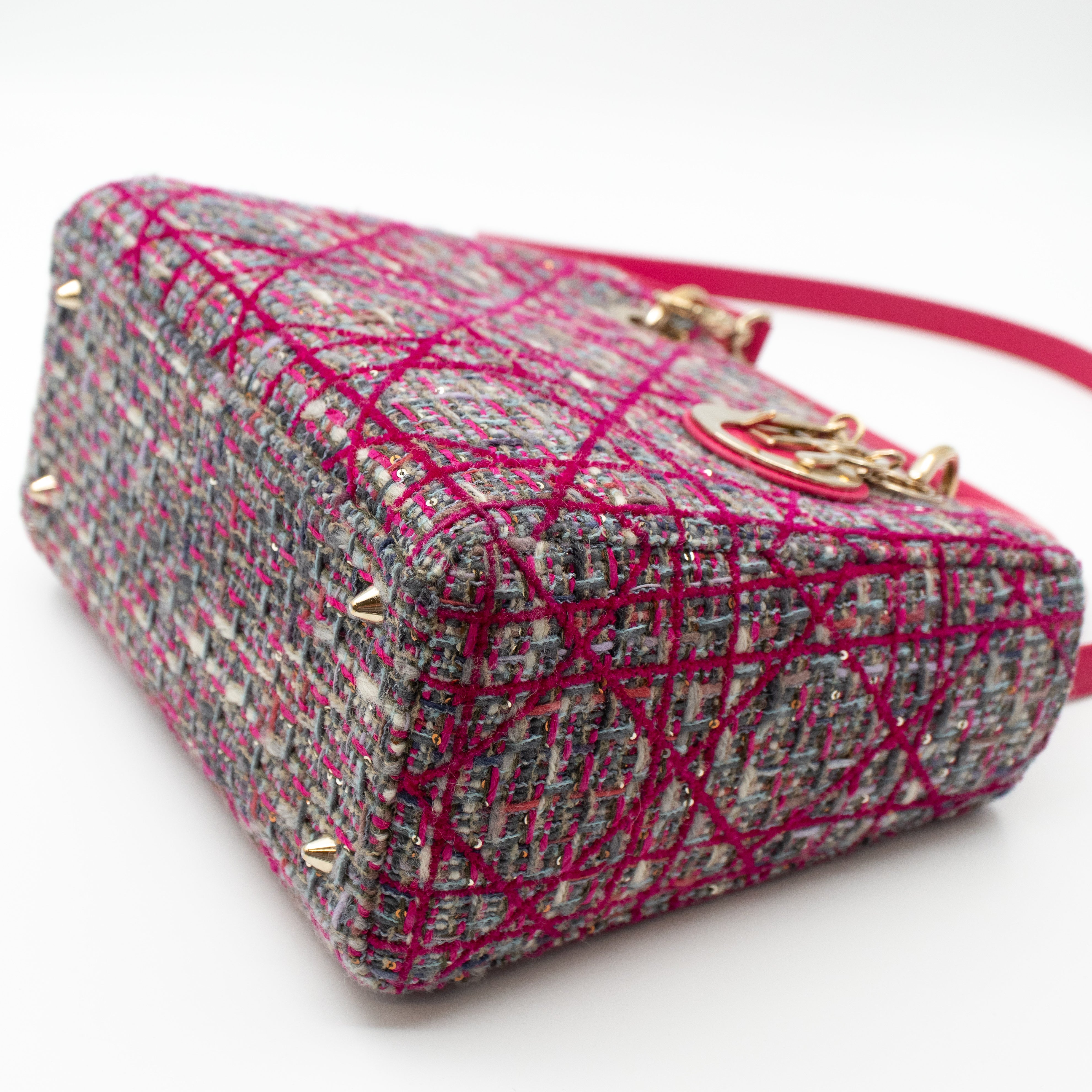 Lady Dior Medium Tweed Pink
