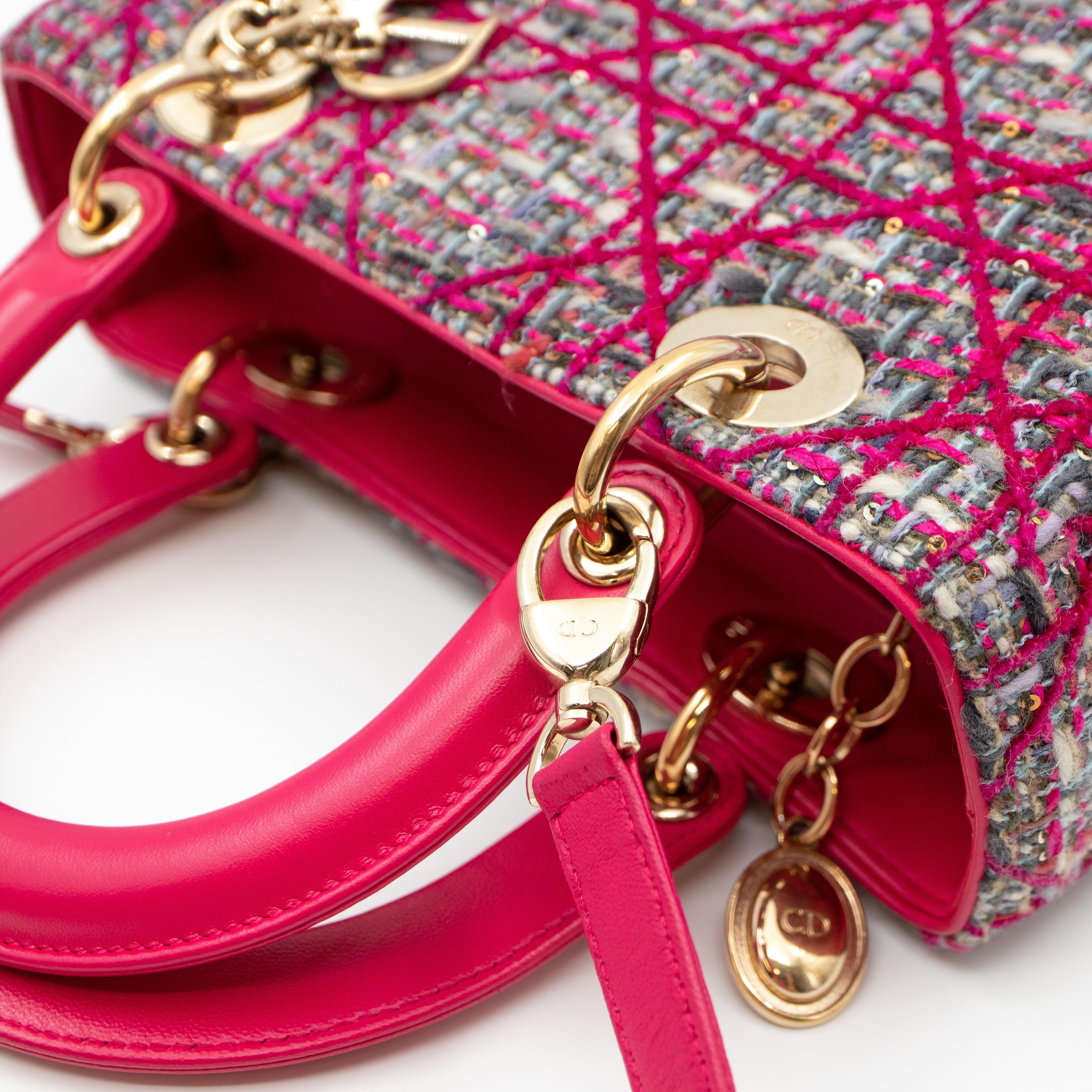 Lady Dior Medium Tweed Pink