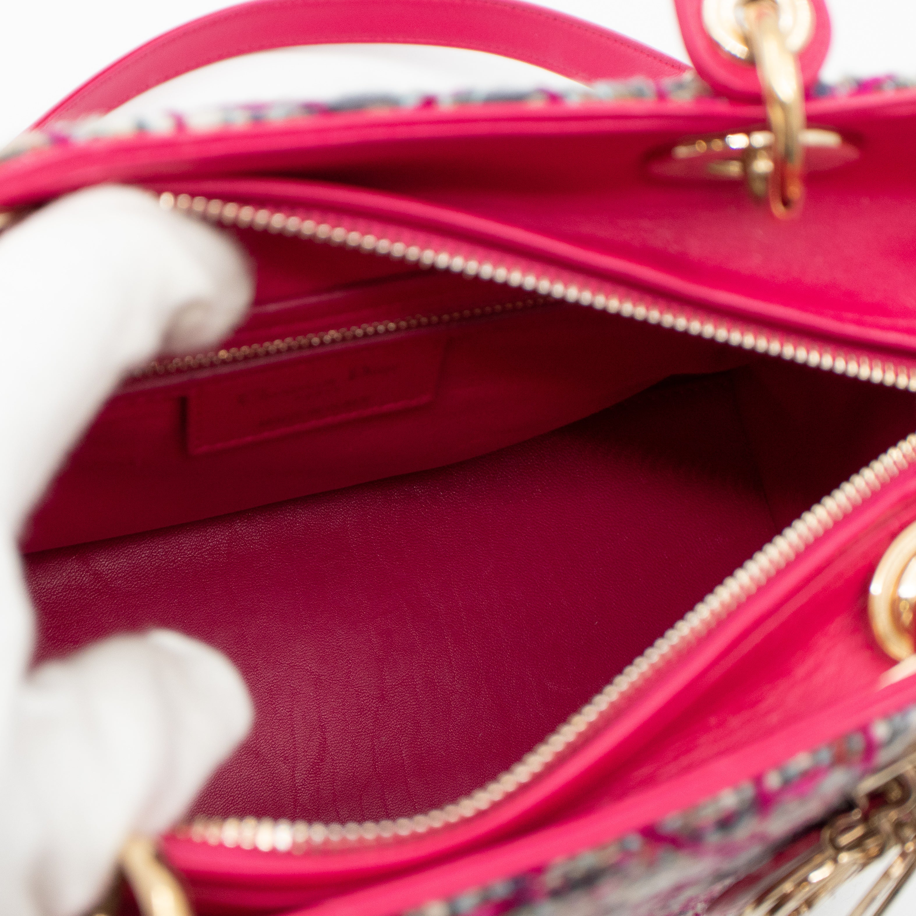 Lady Dior Medium Tweed Pink