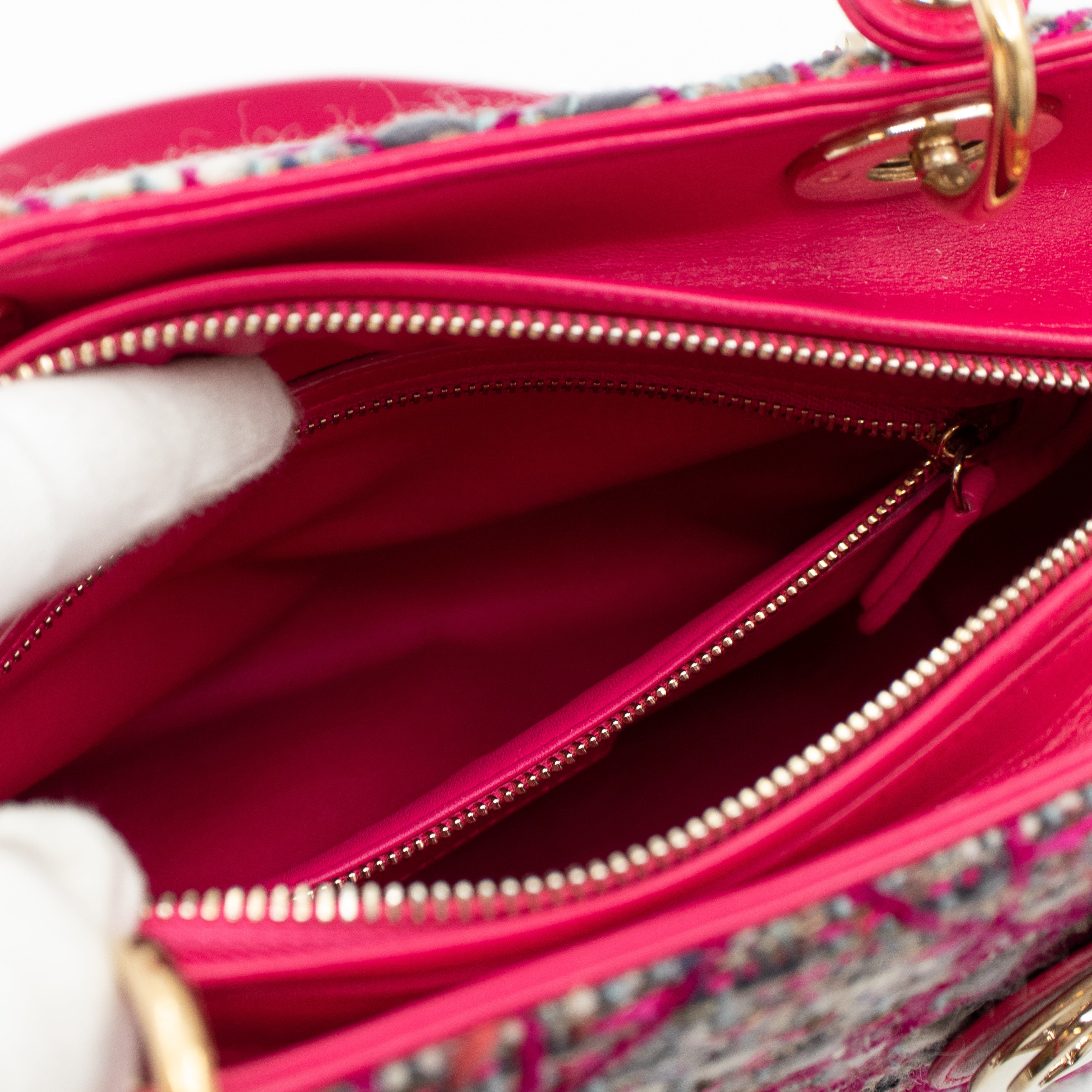 Lady Dior Medium Tweed Pink