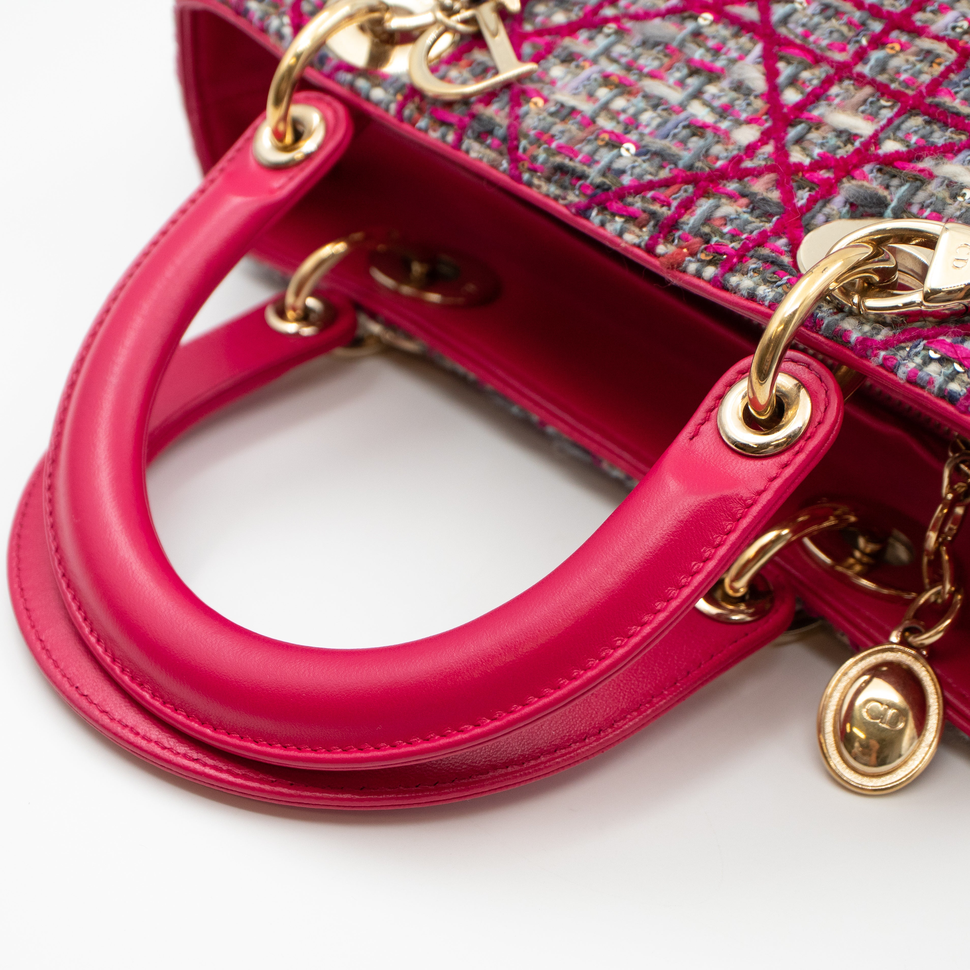 Lady Dior Medium Tweed Pink