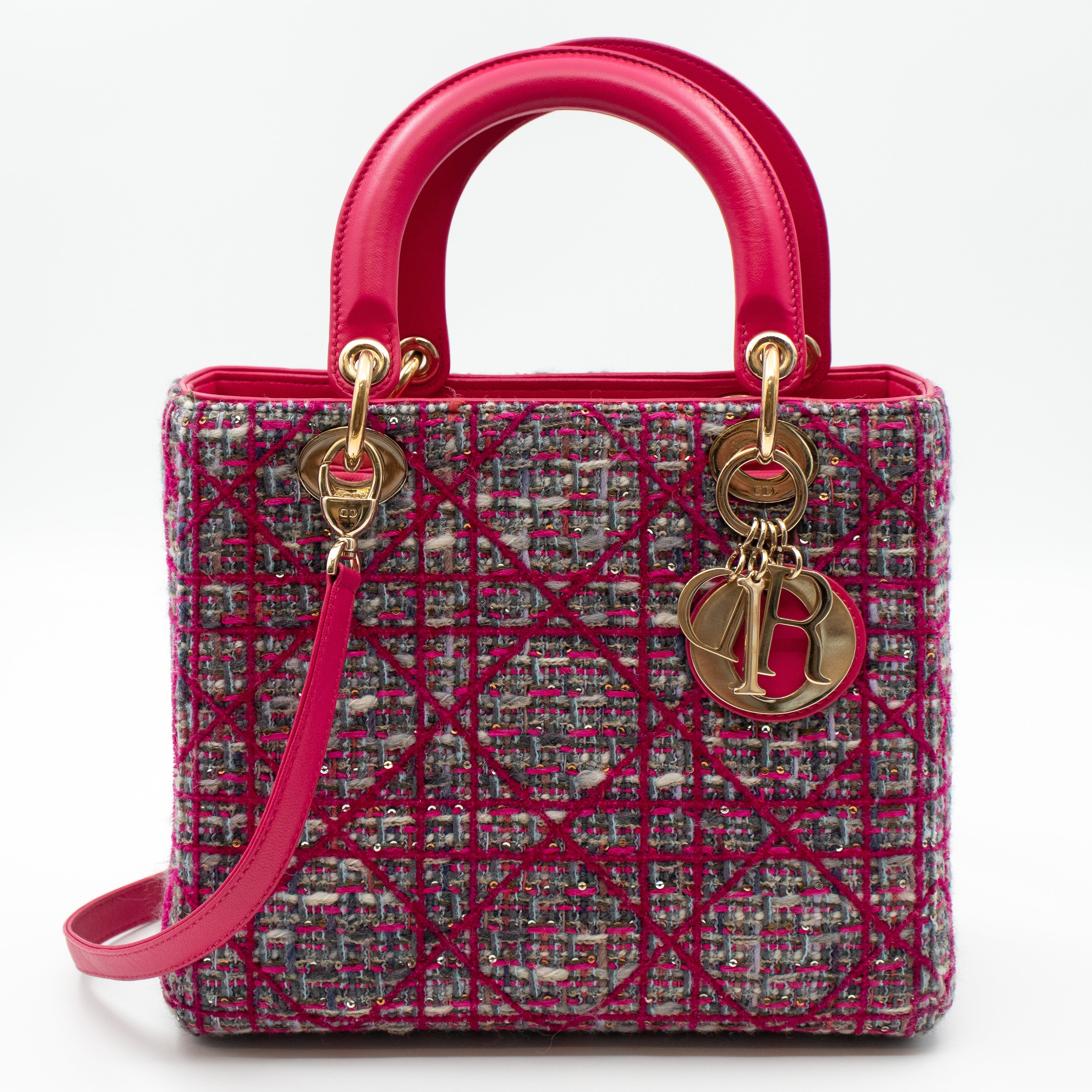 Lady Dior Medium Tweed Pink