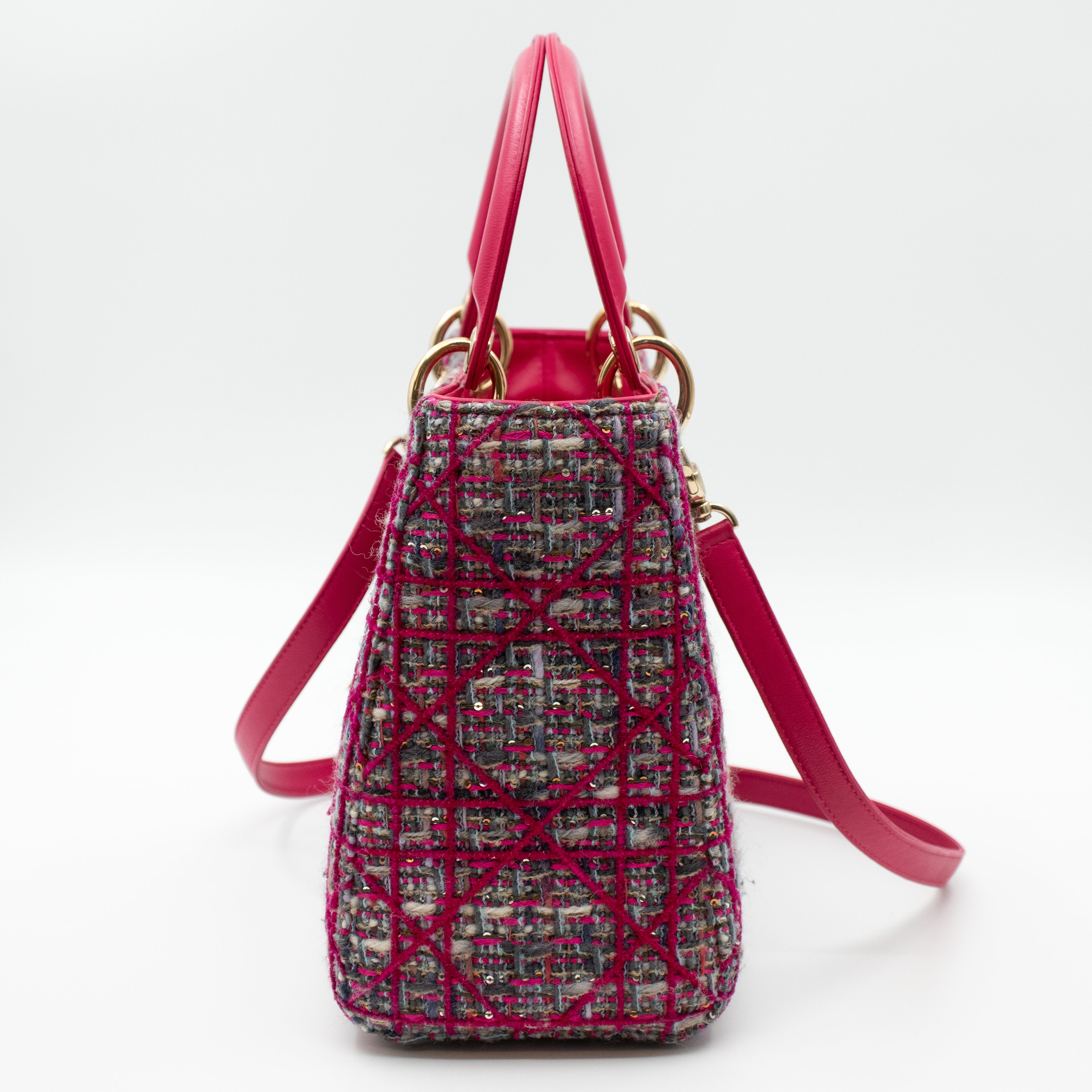 Lady Dior Medium Tweed Pink