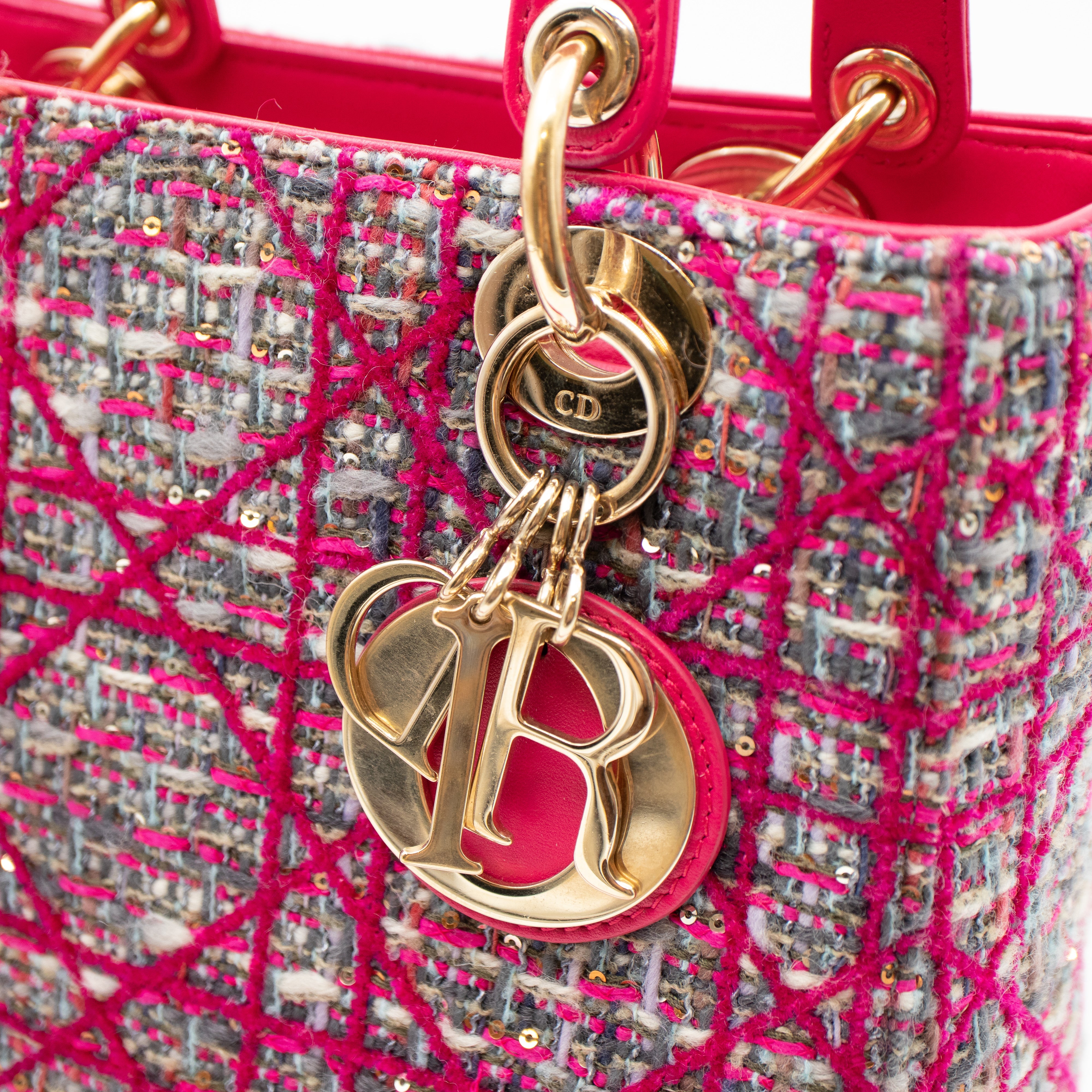 Lady Dior Medium Tweed Pink
