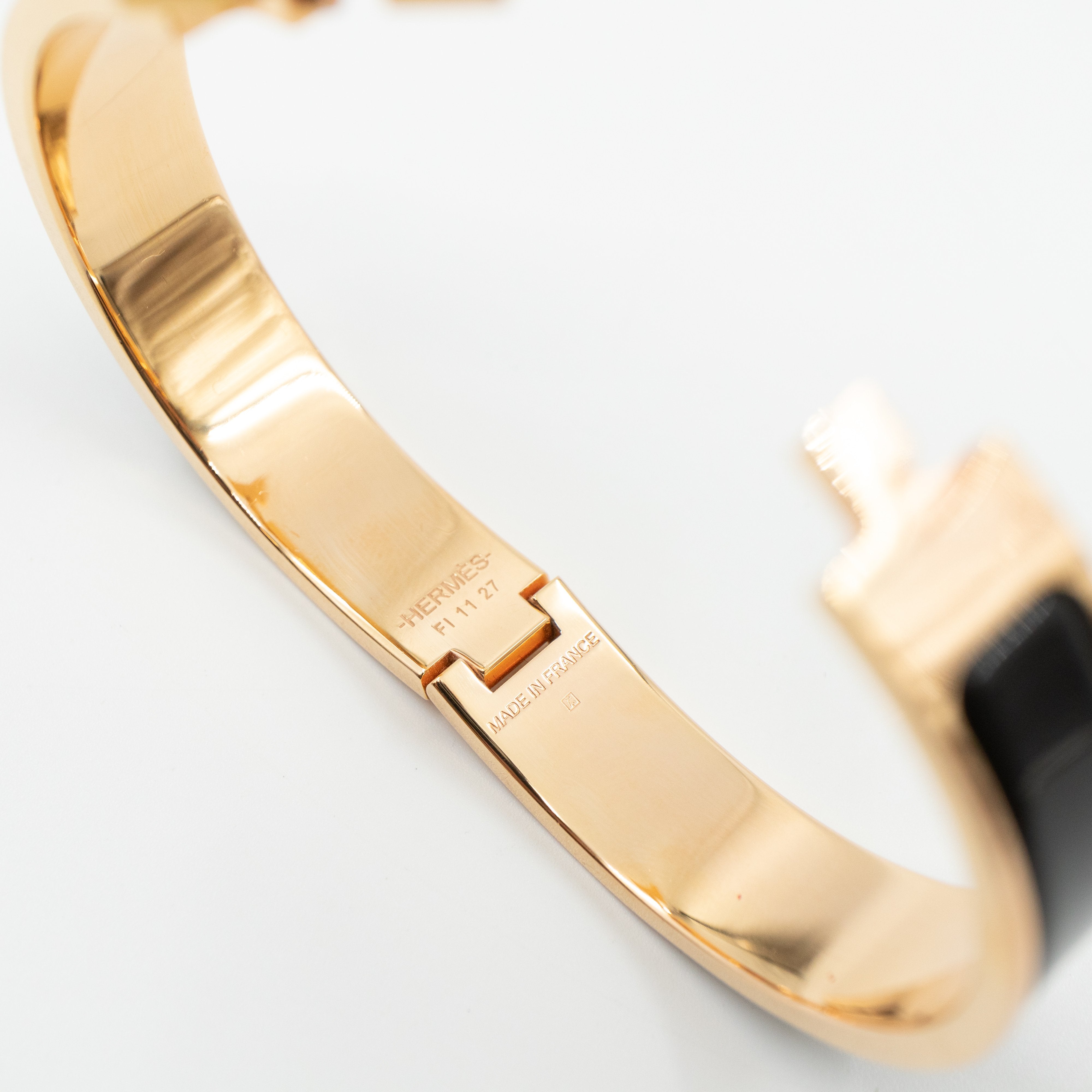 Clic H Bracelet Narrow Black Gold