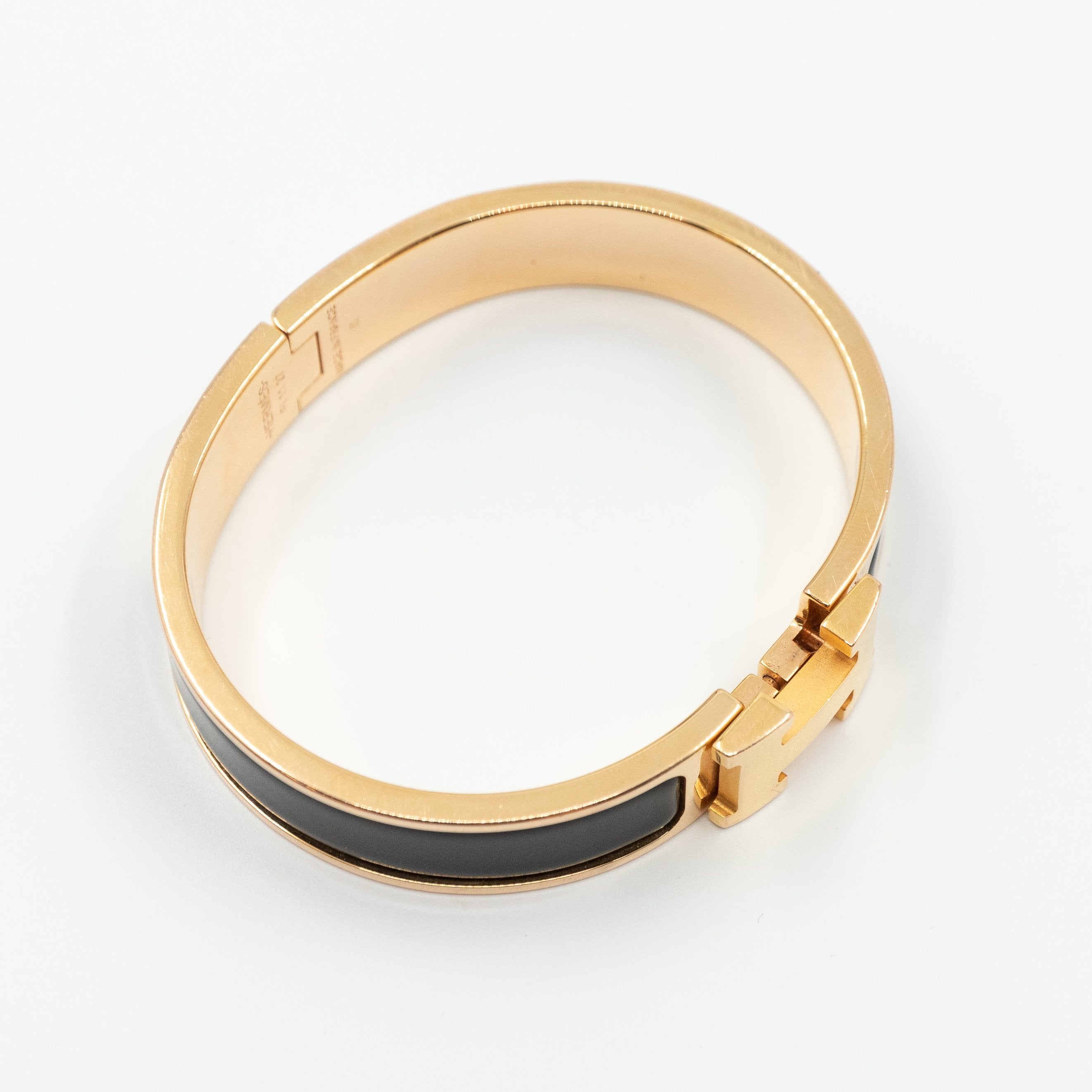 Clic H Bracelet Narrow Black Gold