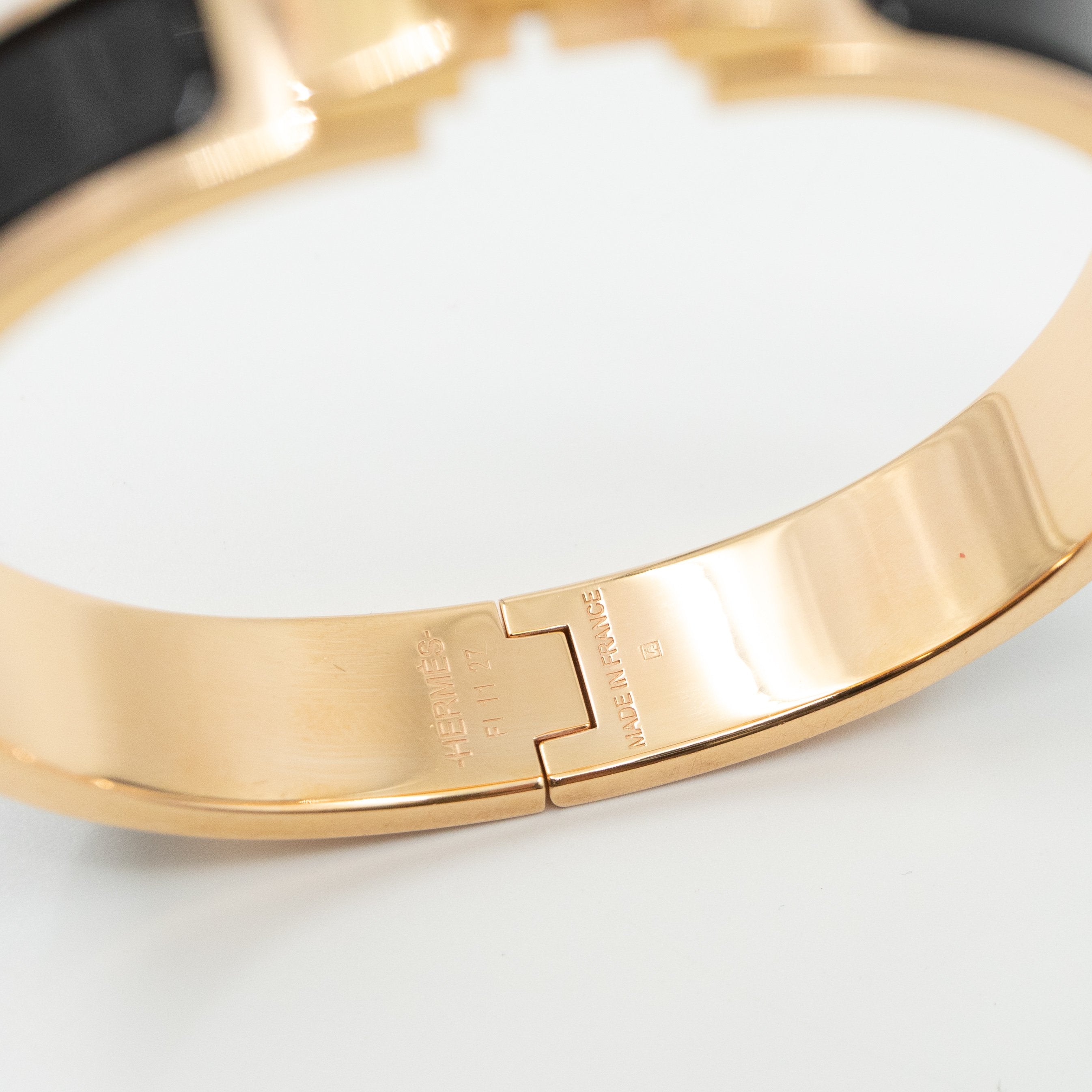 Clic H Bracelet Narrow Black Gold