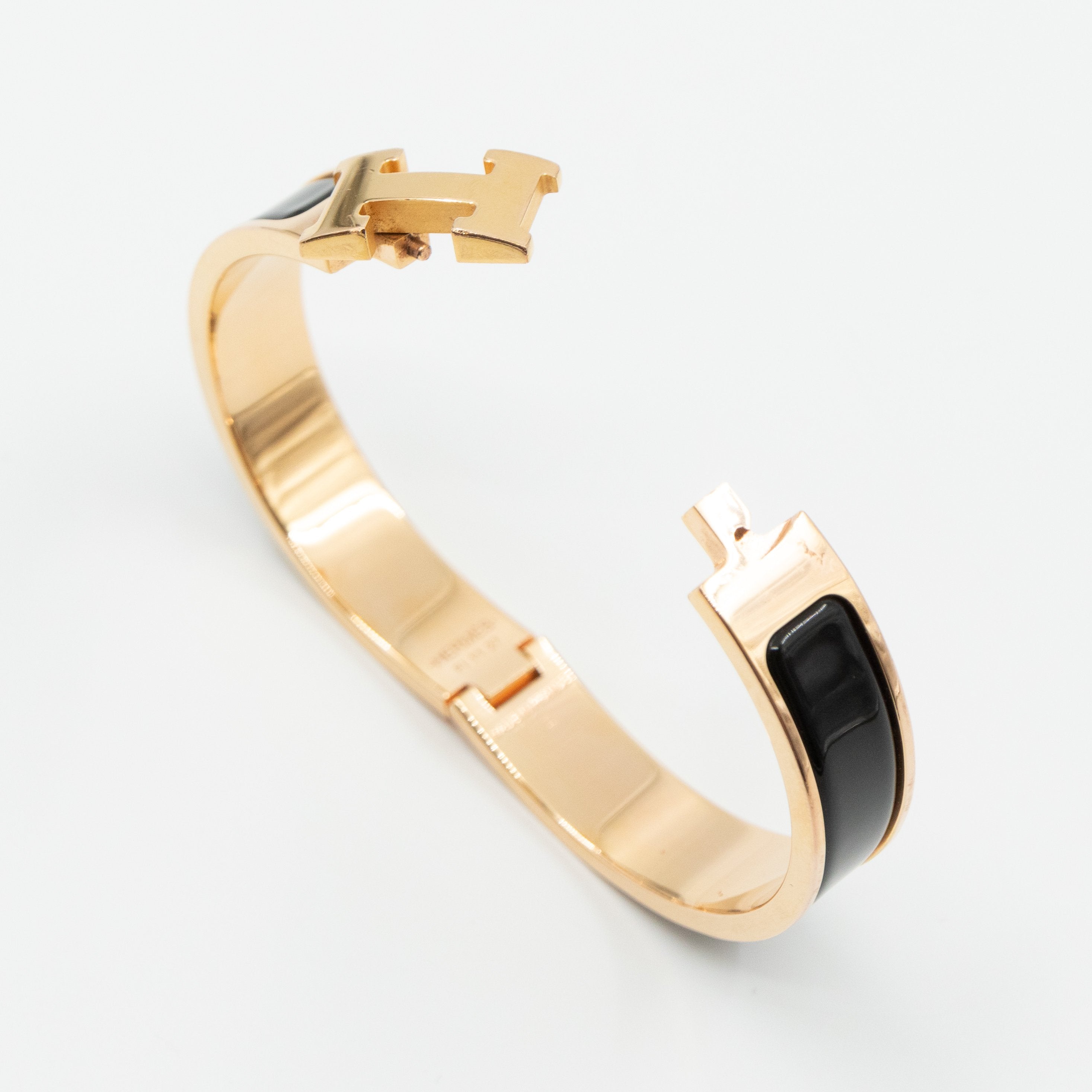 Clic H Bracelet Narrow Black Gold