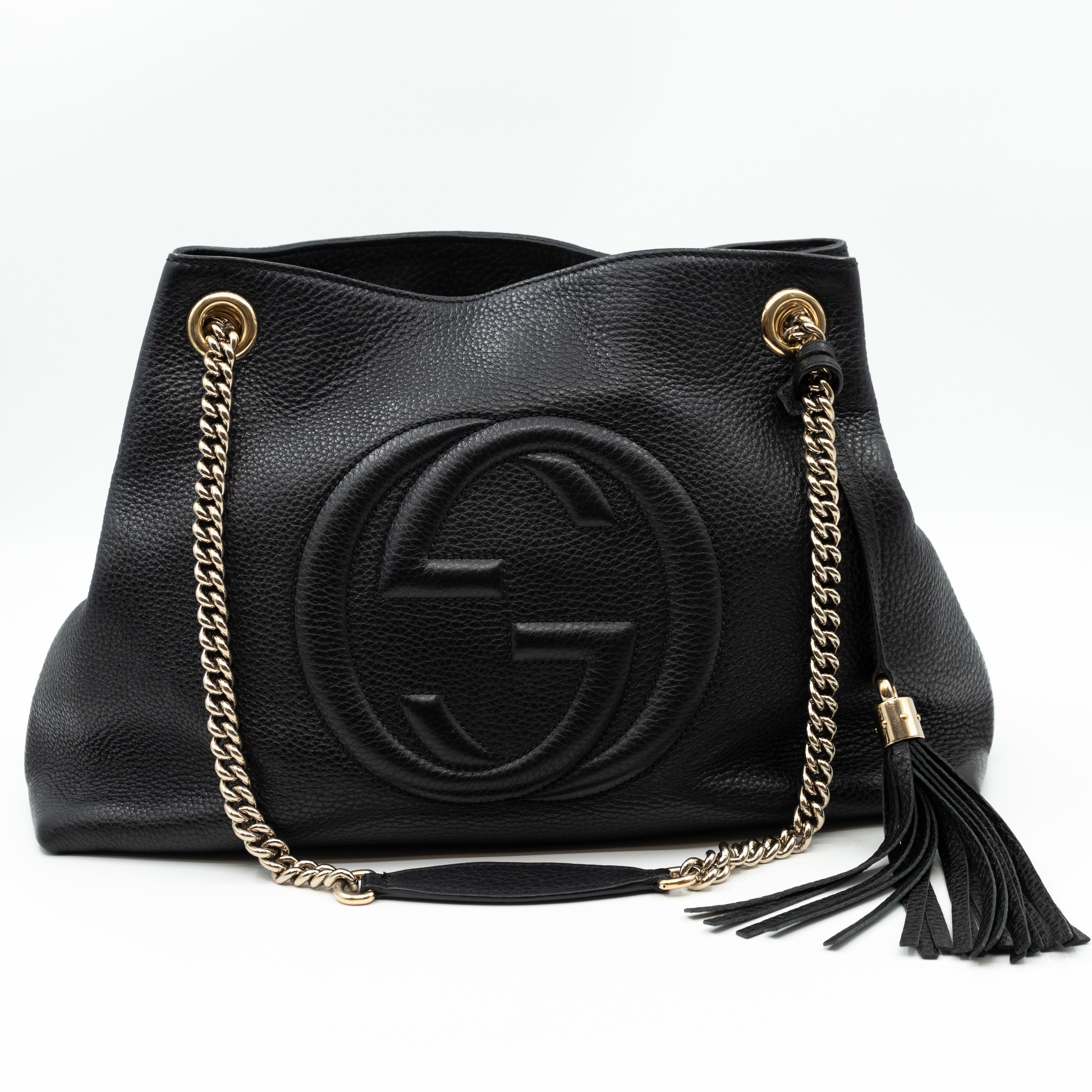 Soho Tassel Chain Black Leather