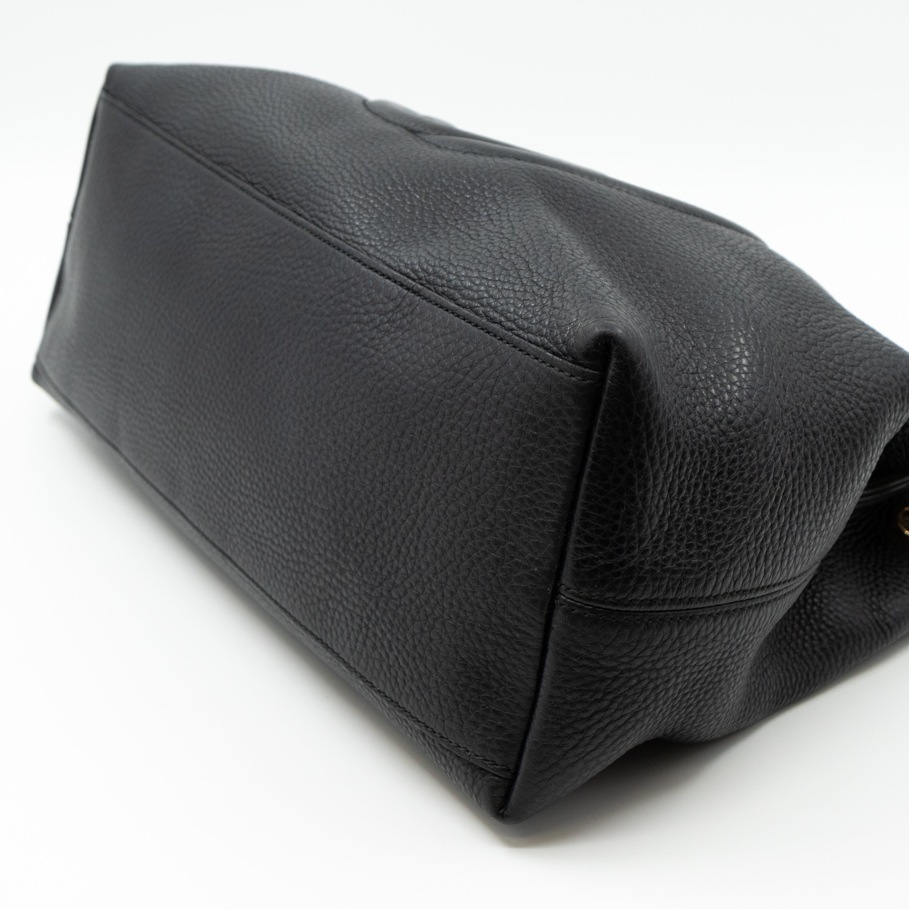 Soho Tassel Chain Black Leather