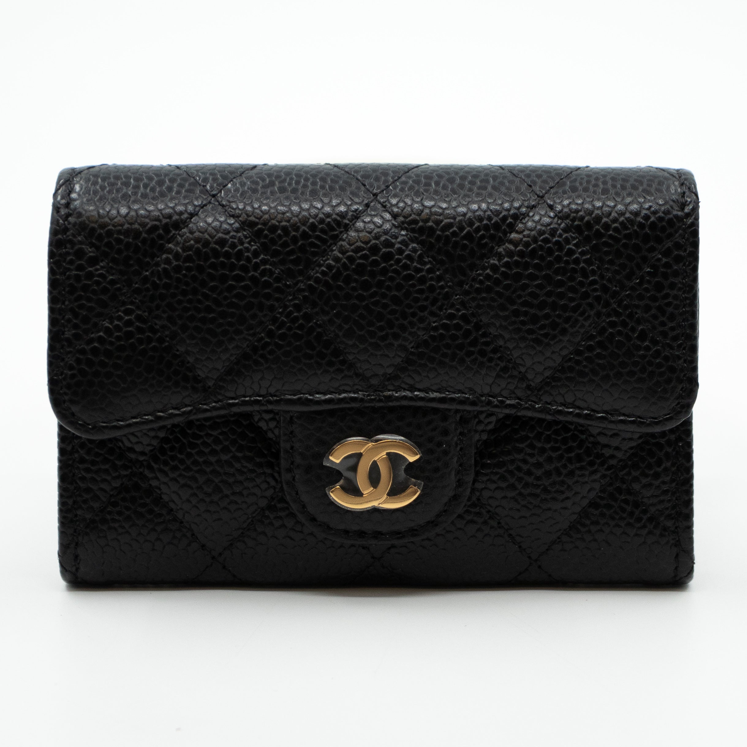 Classic Flap Card Case Black Caviar