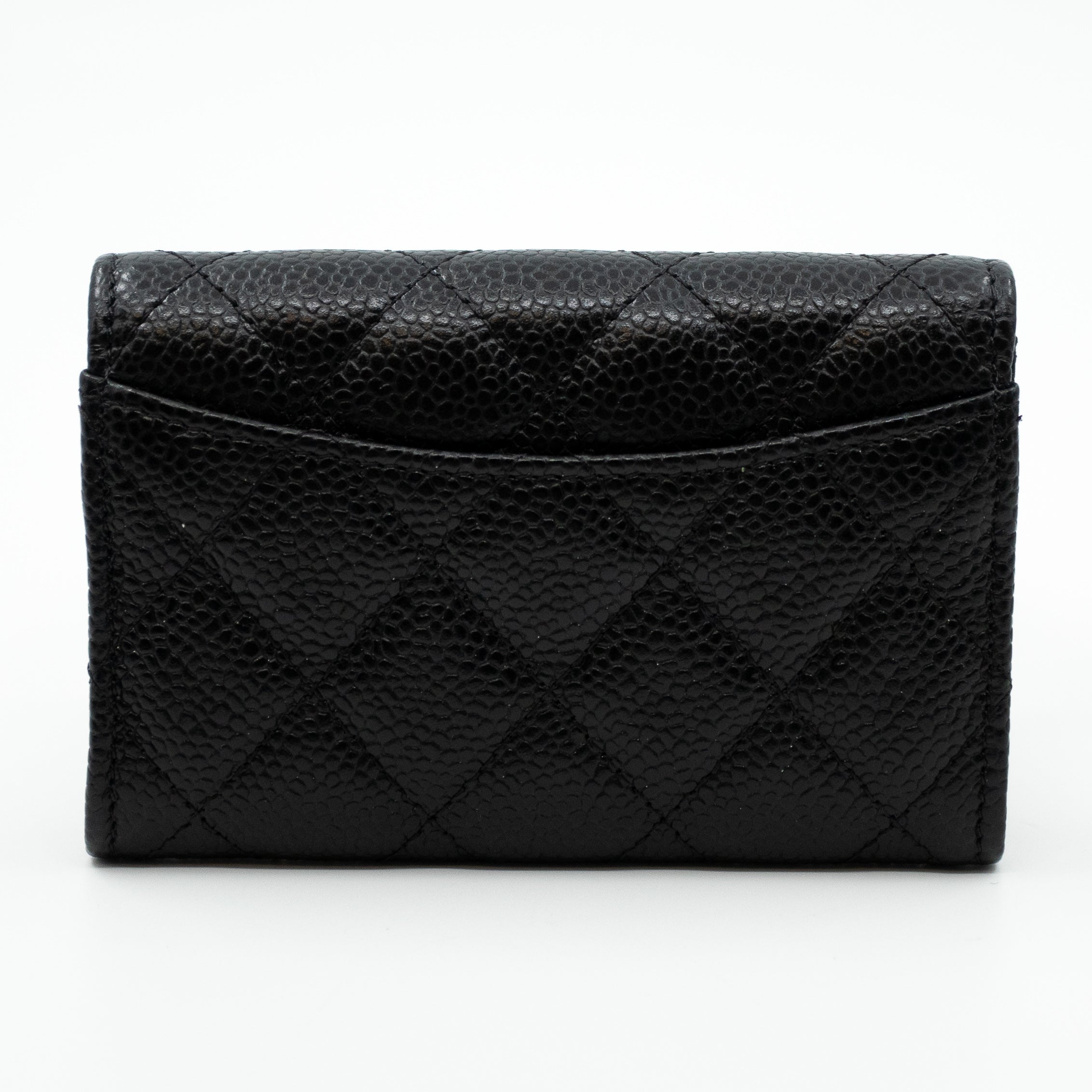 Classic Flap Card Case Black Caviar