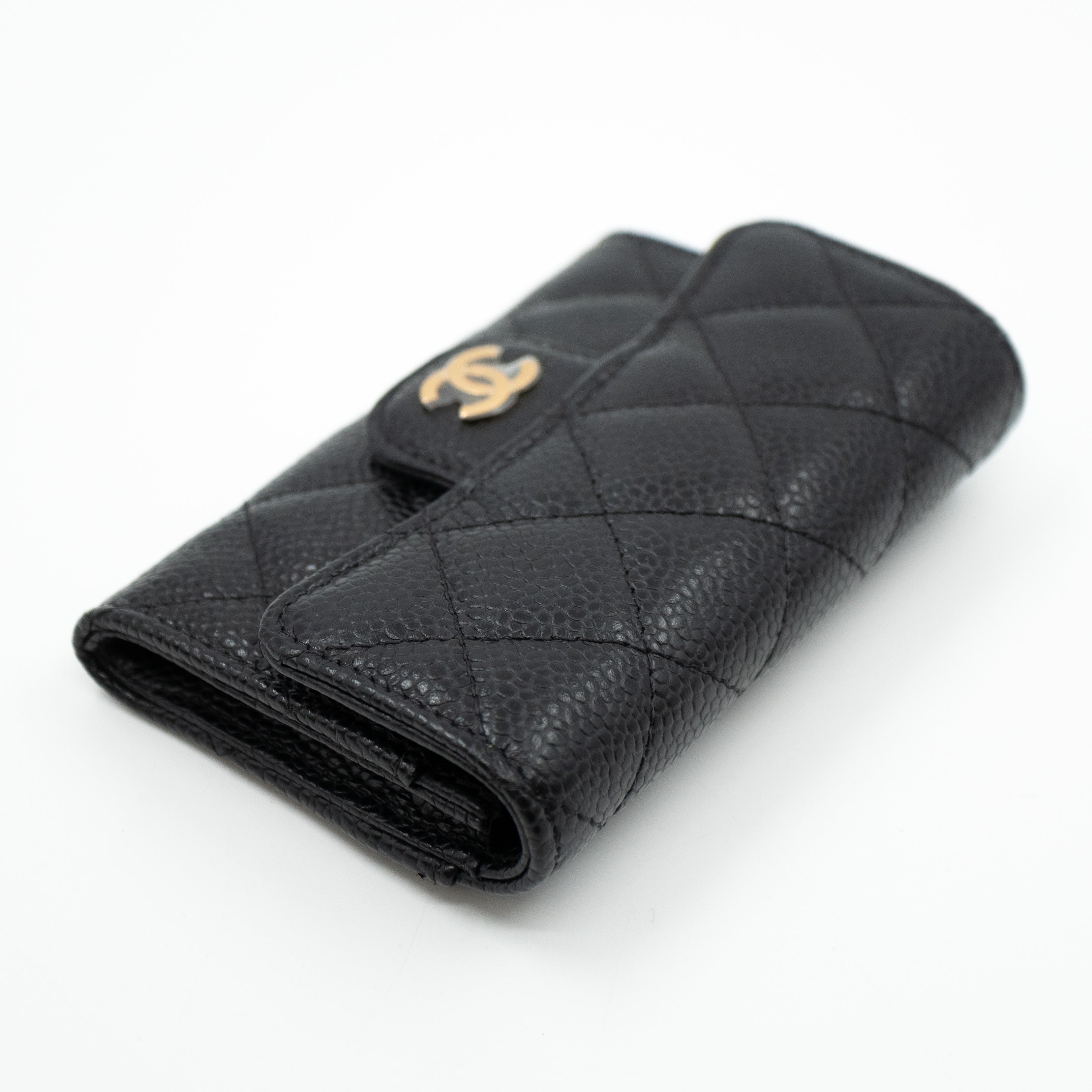 Classic Flap Card Case Black Caviar