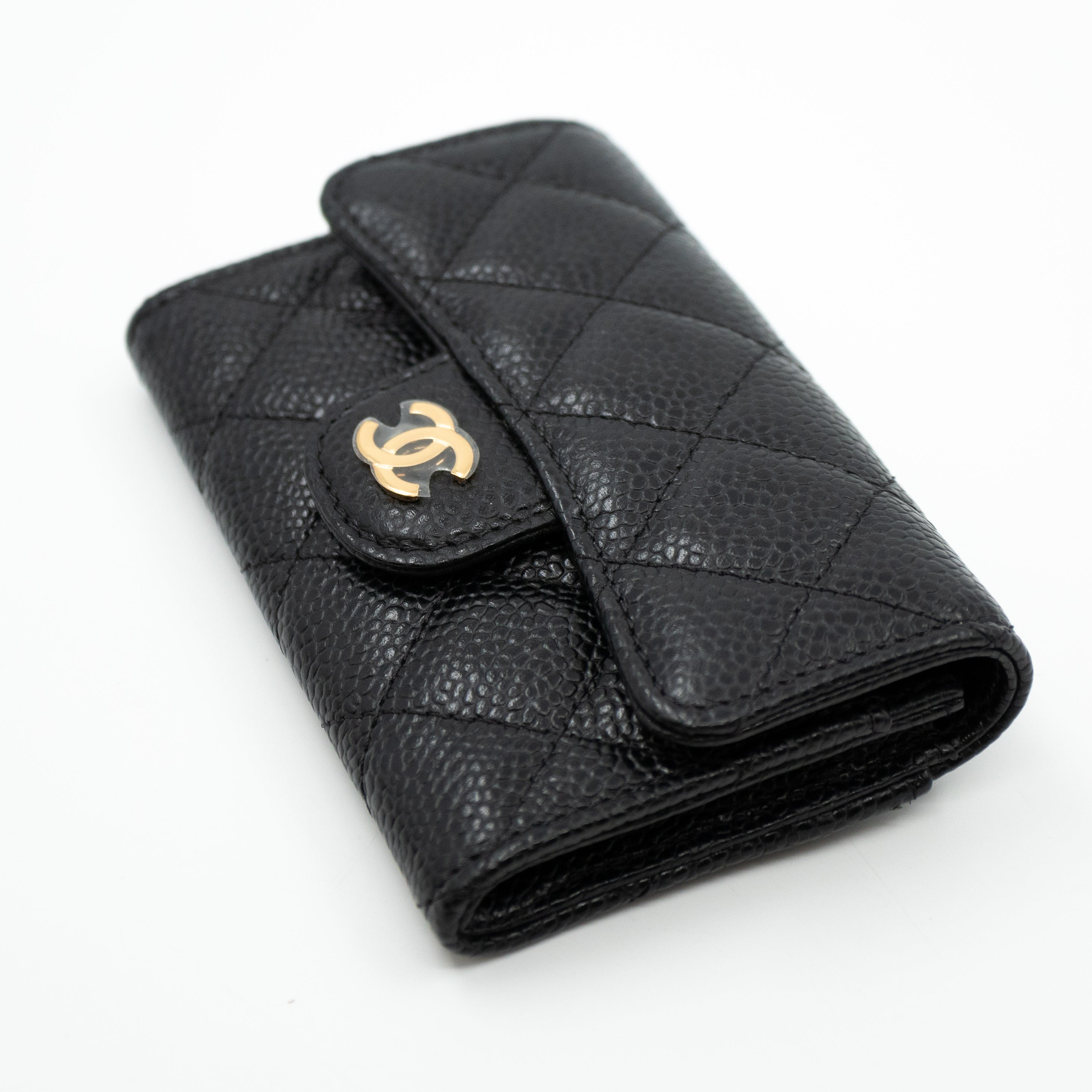 Classic Flap Card Case Black Caviar