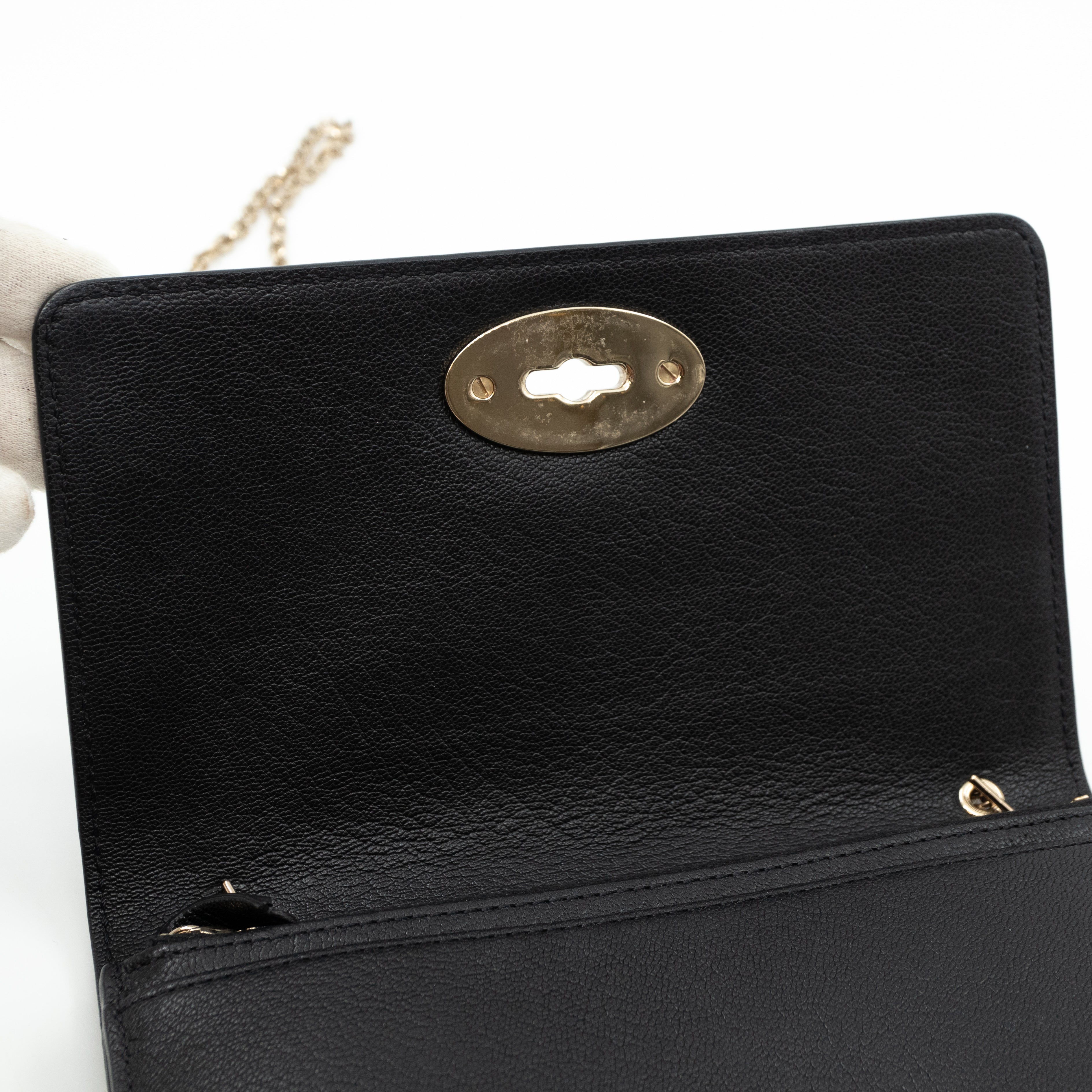 Bayswater Clutch Wallet Chain Black Leather