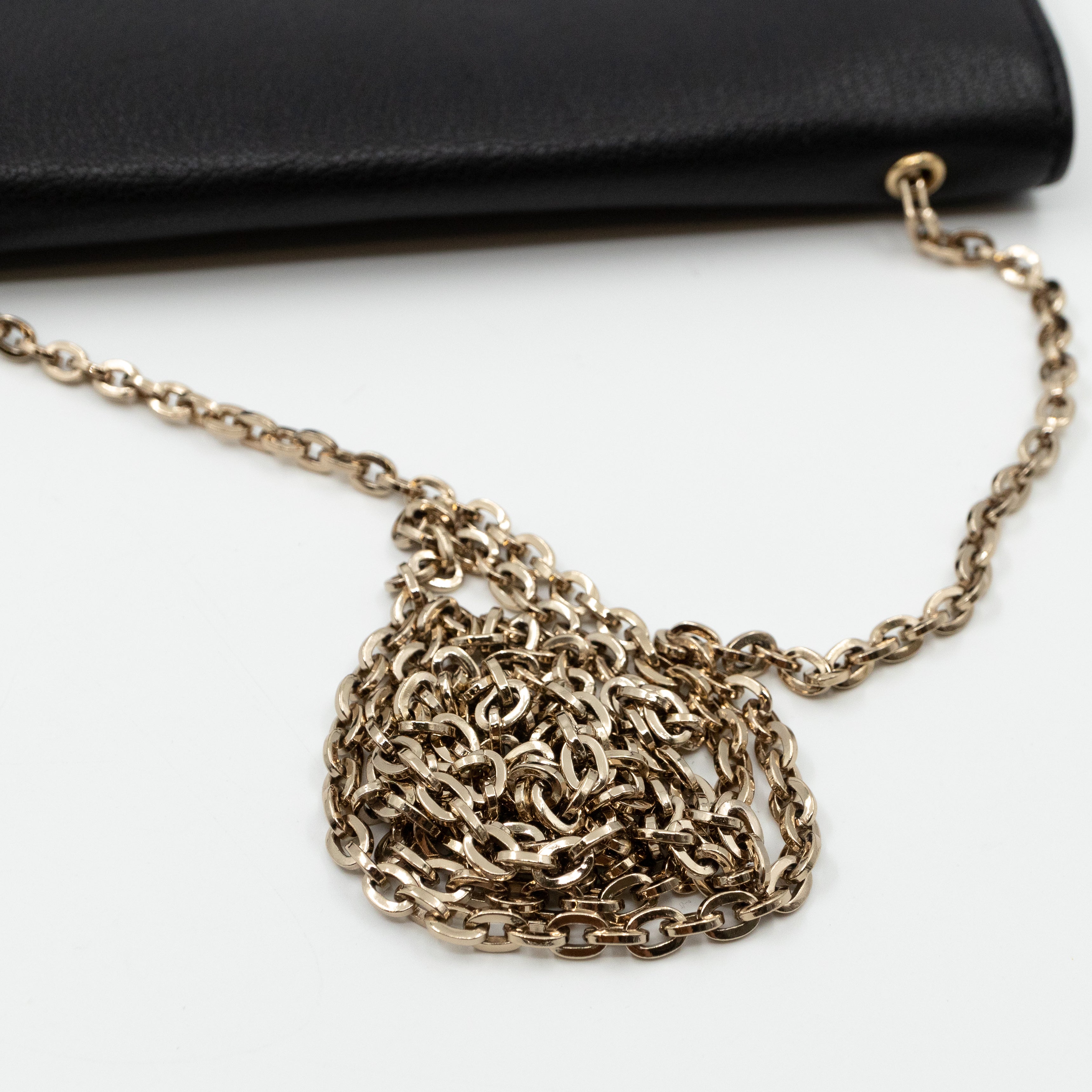 Bayswater Clutch Wallet Chain Black Leather