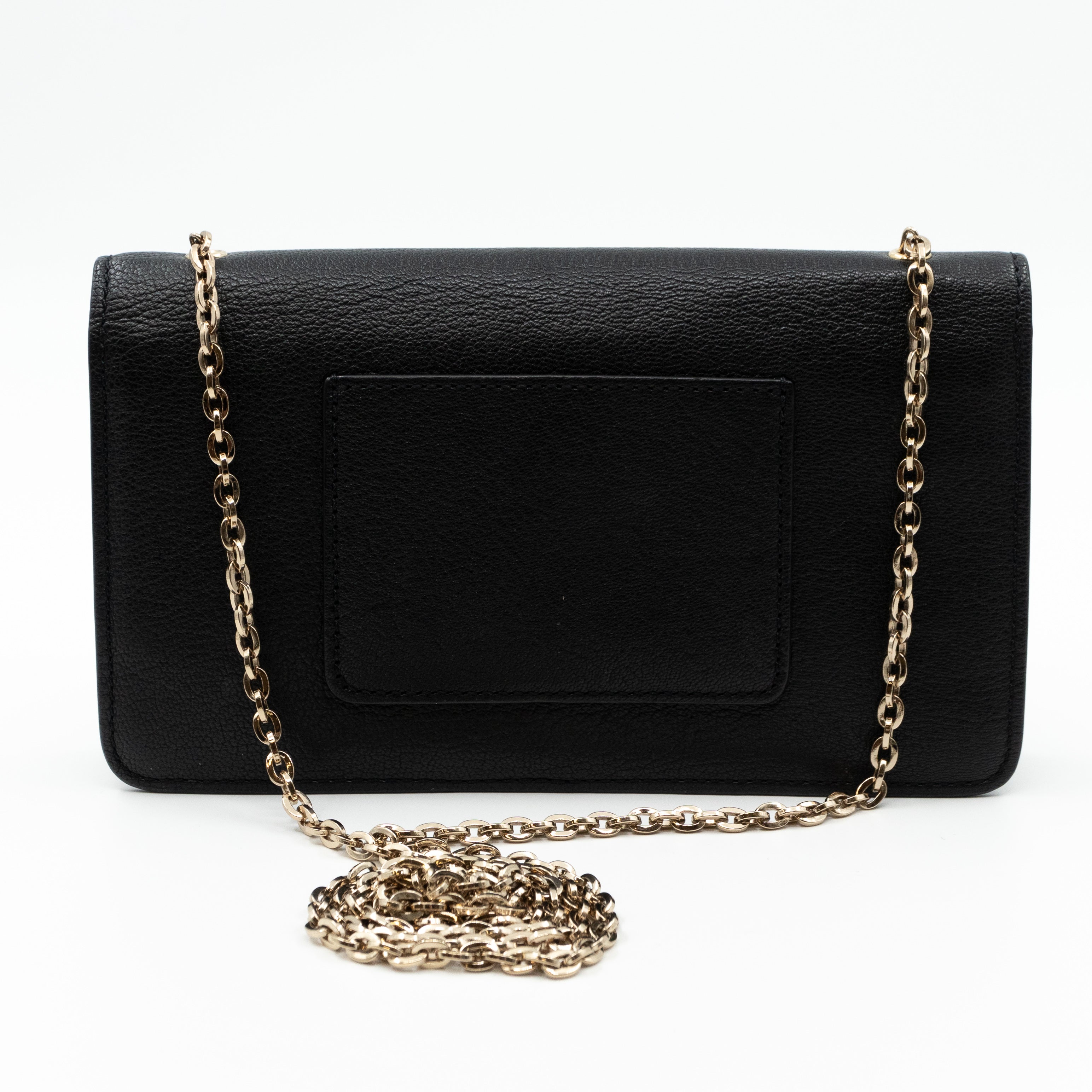 Bayswater Clutch Wallet Chain Black Leather