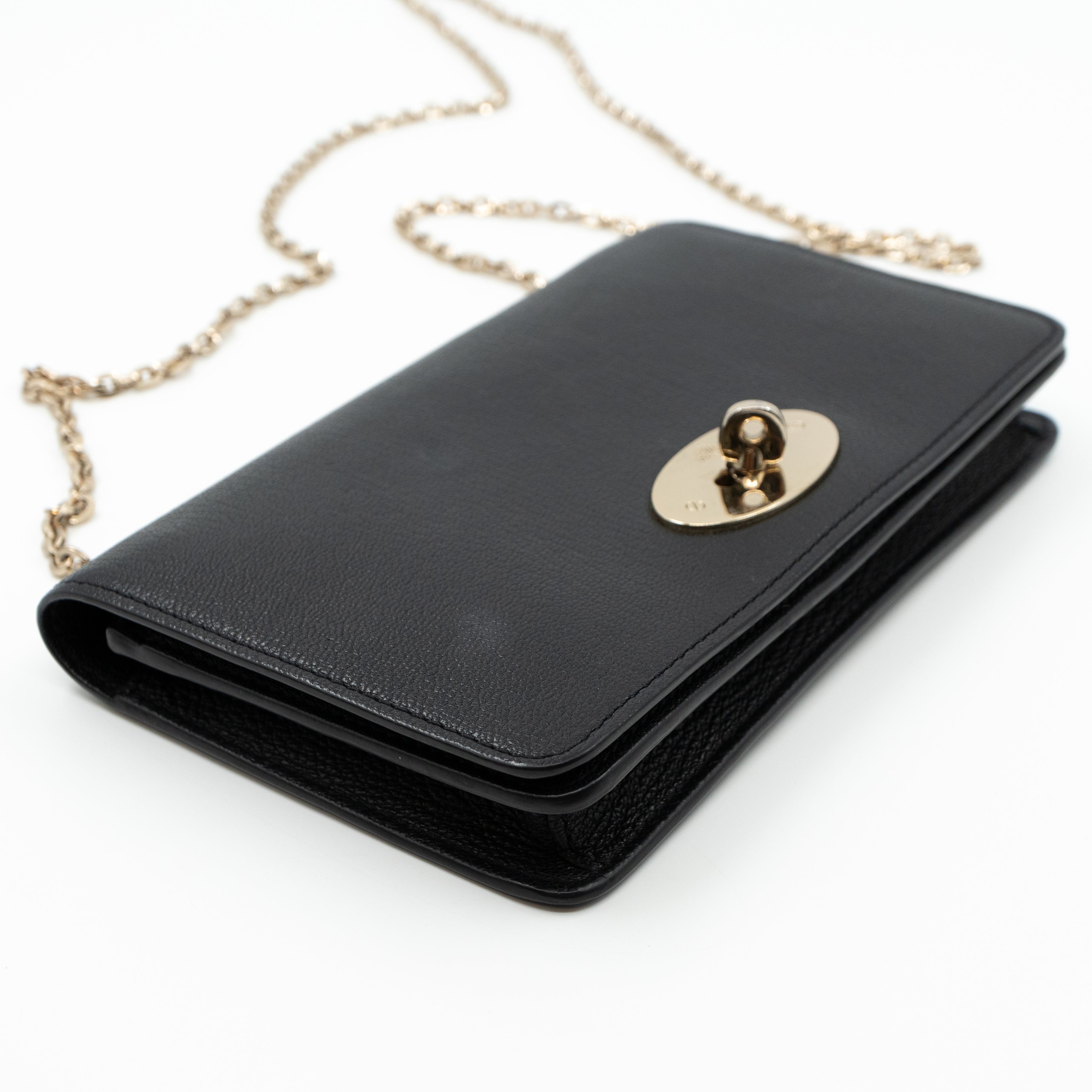 Bayswater Clutch Wallet Chain Black Leather