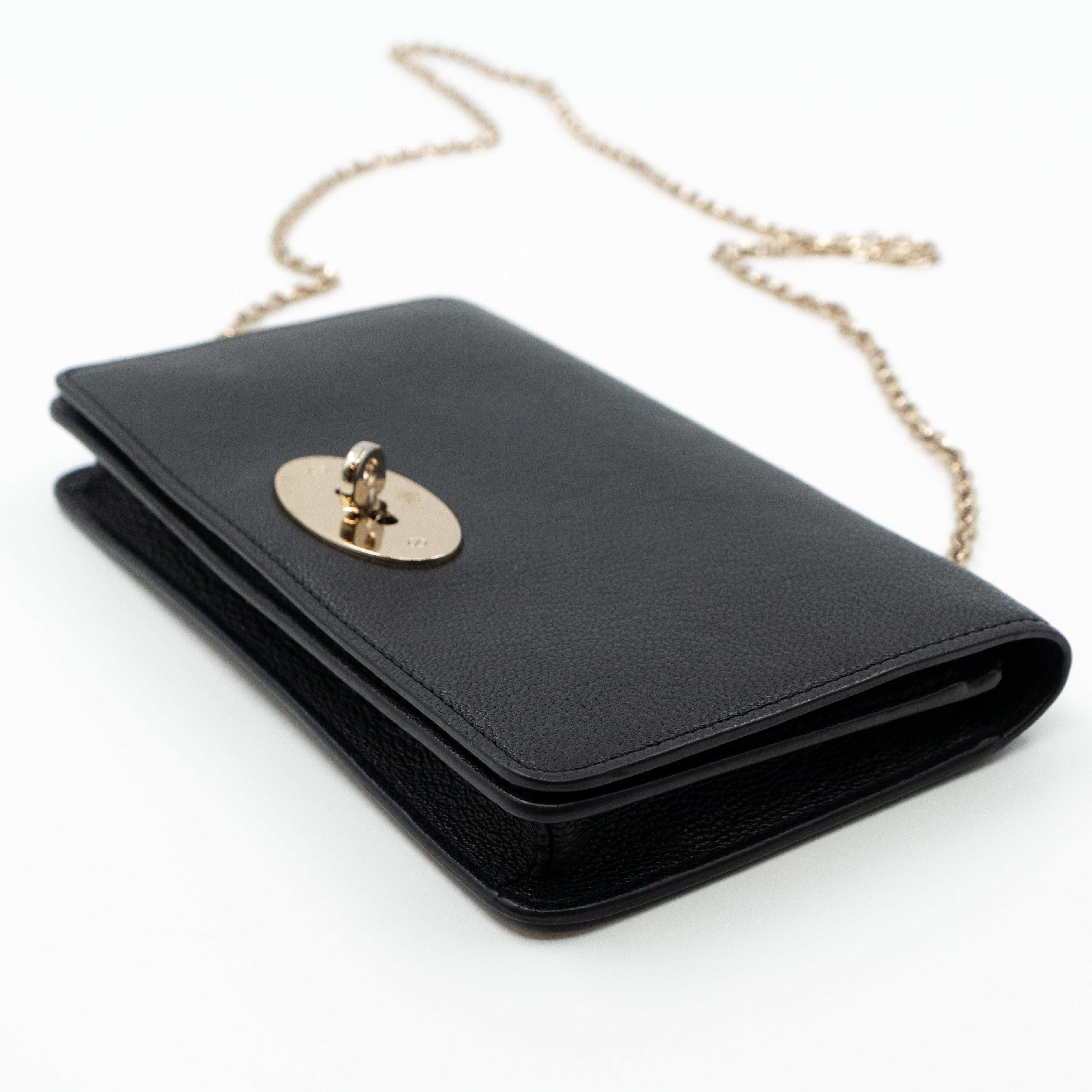 Bayswater Clutch Wallet Chain Black Leather