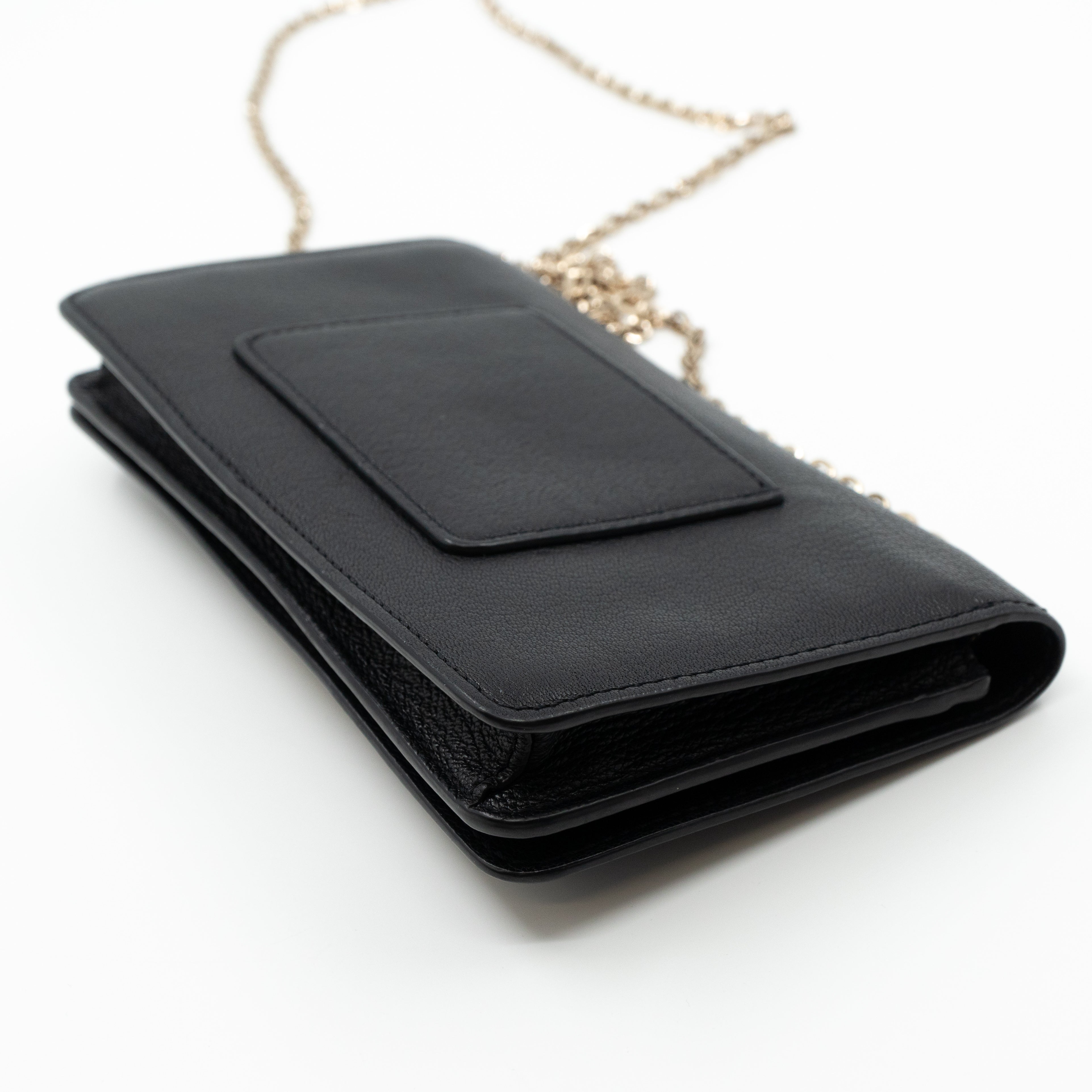 Bayswater Clutch Wallet Chain Black Leather