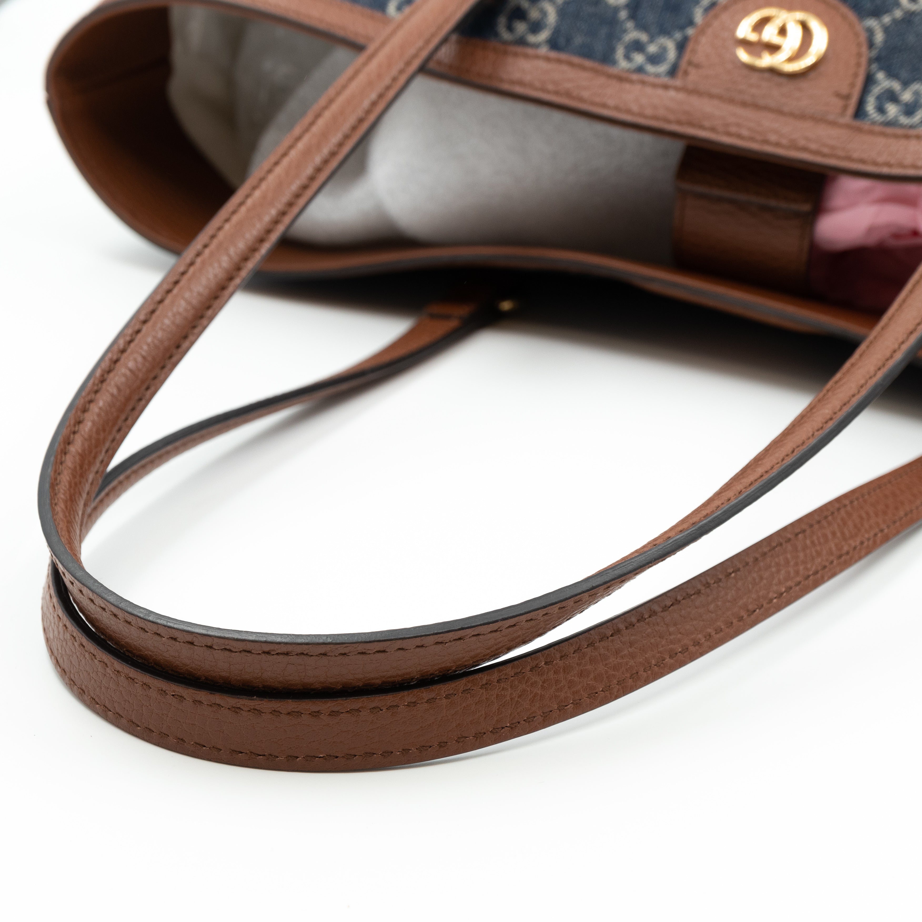 Ophidia GG Medium Tote Blue Denim