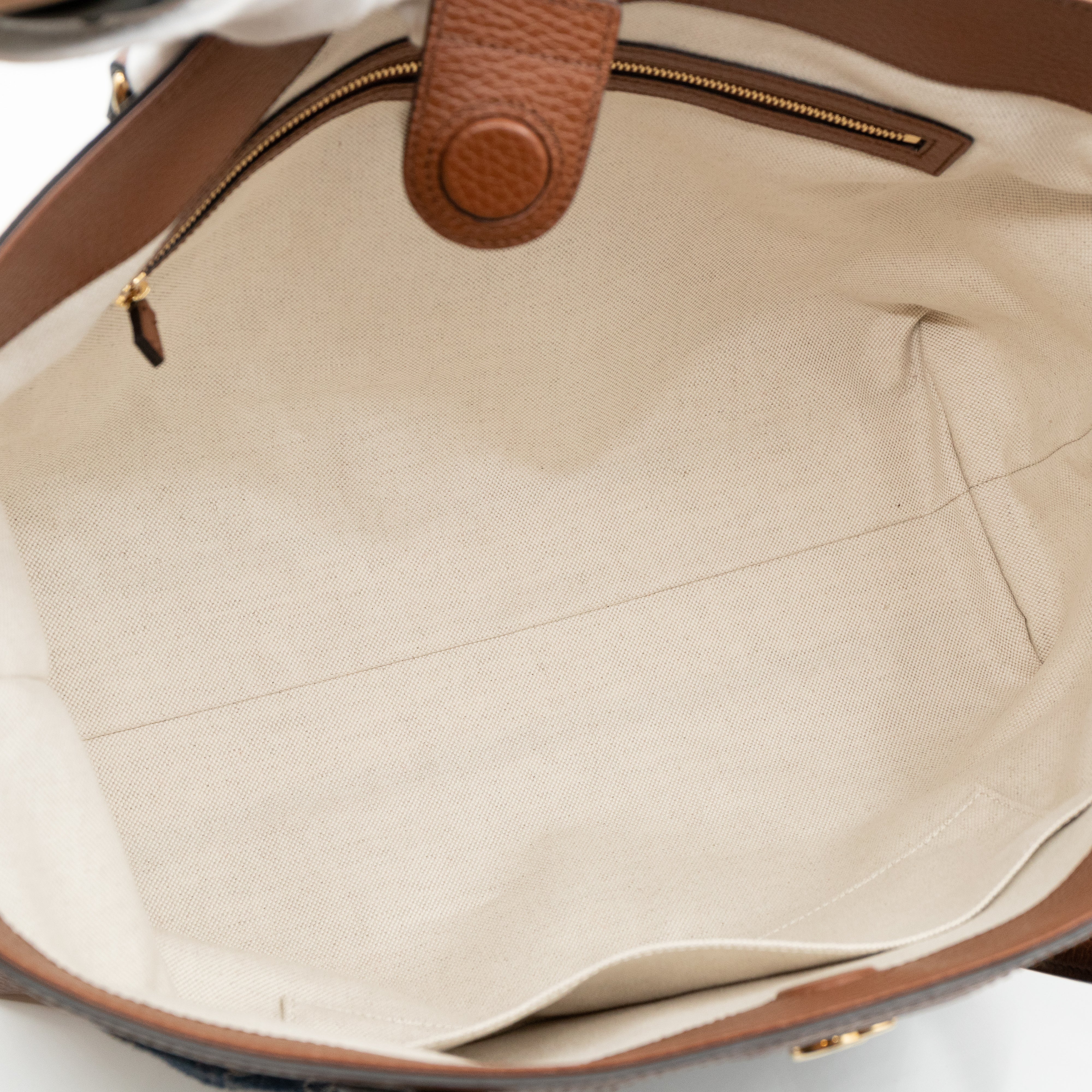 Ophidia GG Medium Tote Blue Denim