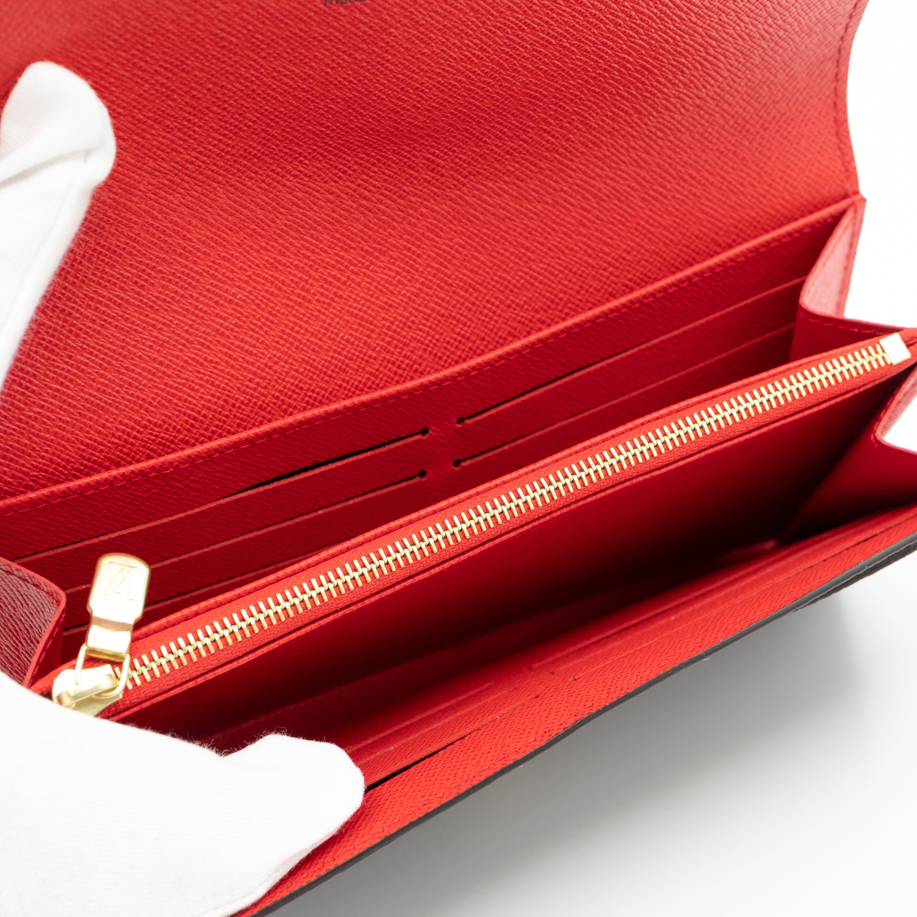 Sarah Wallet Monogram Red