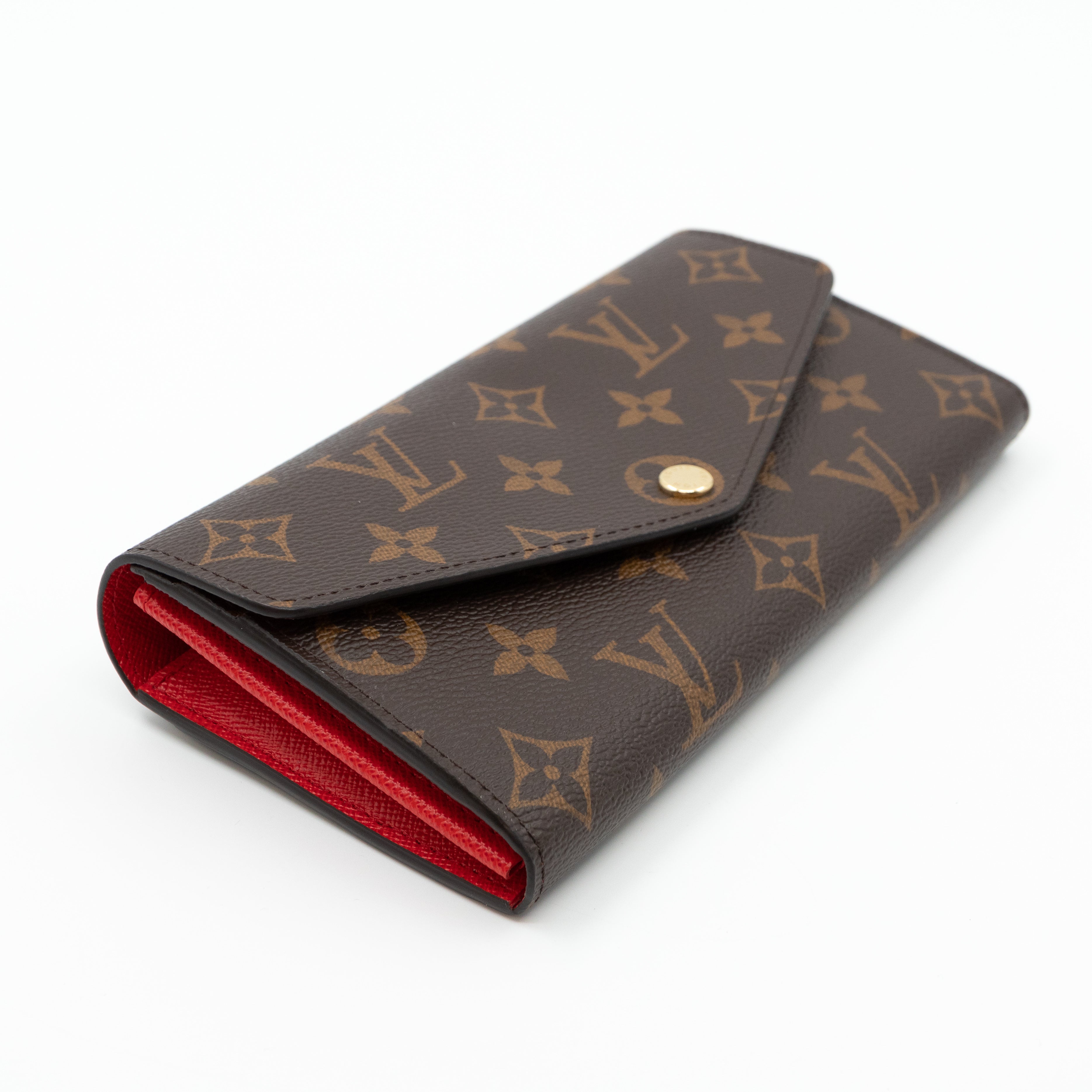 Sarah Wallet Monogram Red