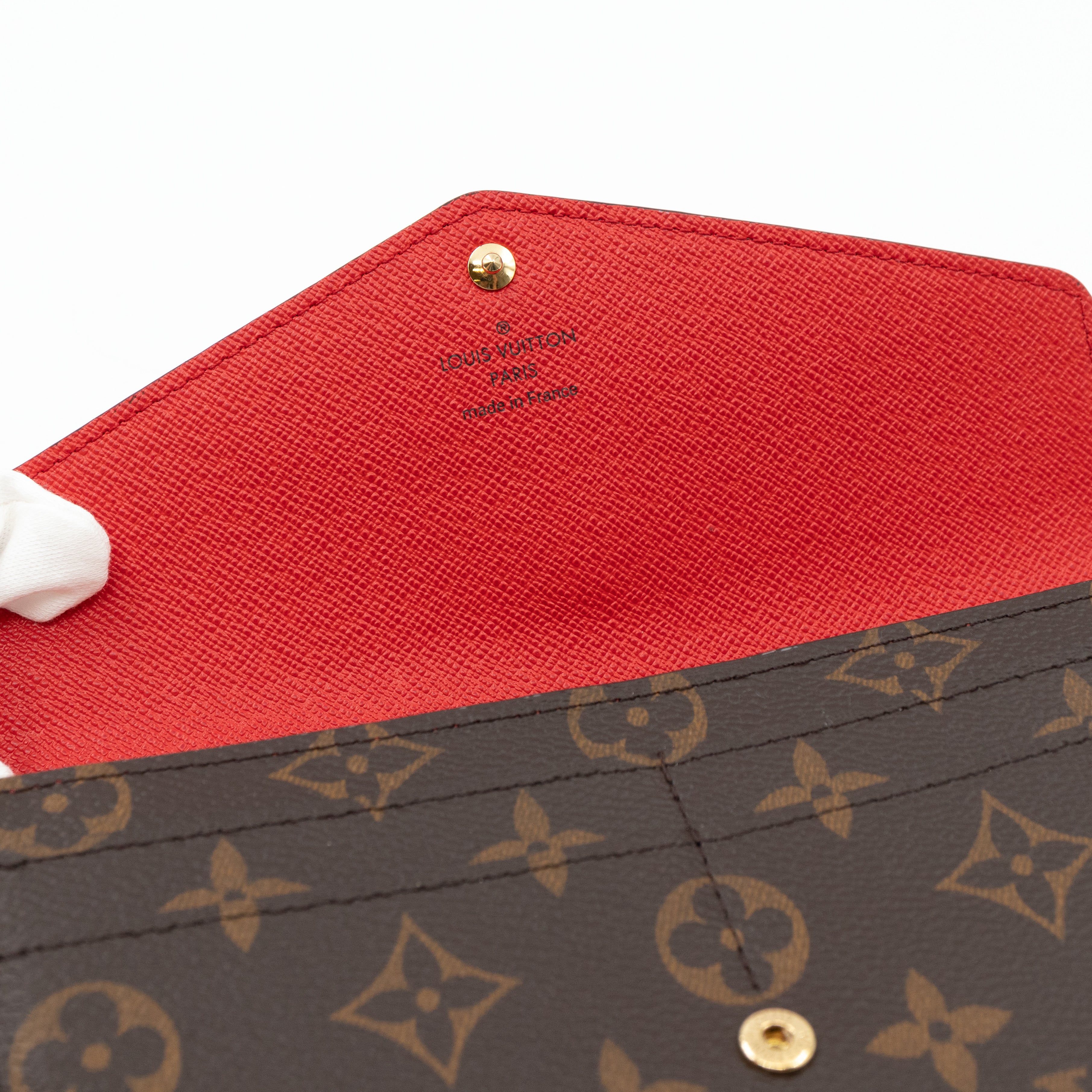 Sarah Wallet Monogram Red