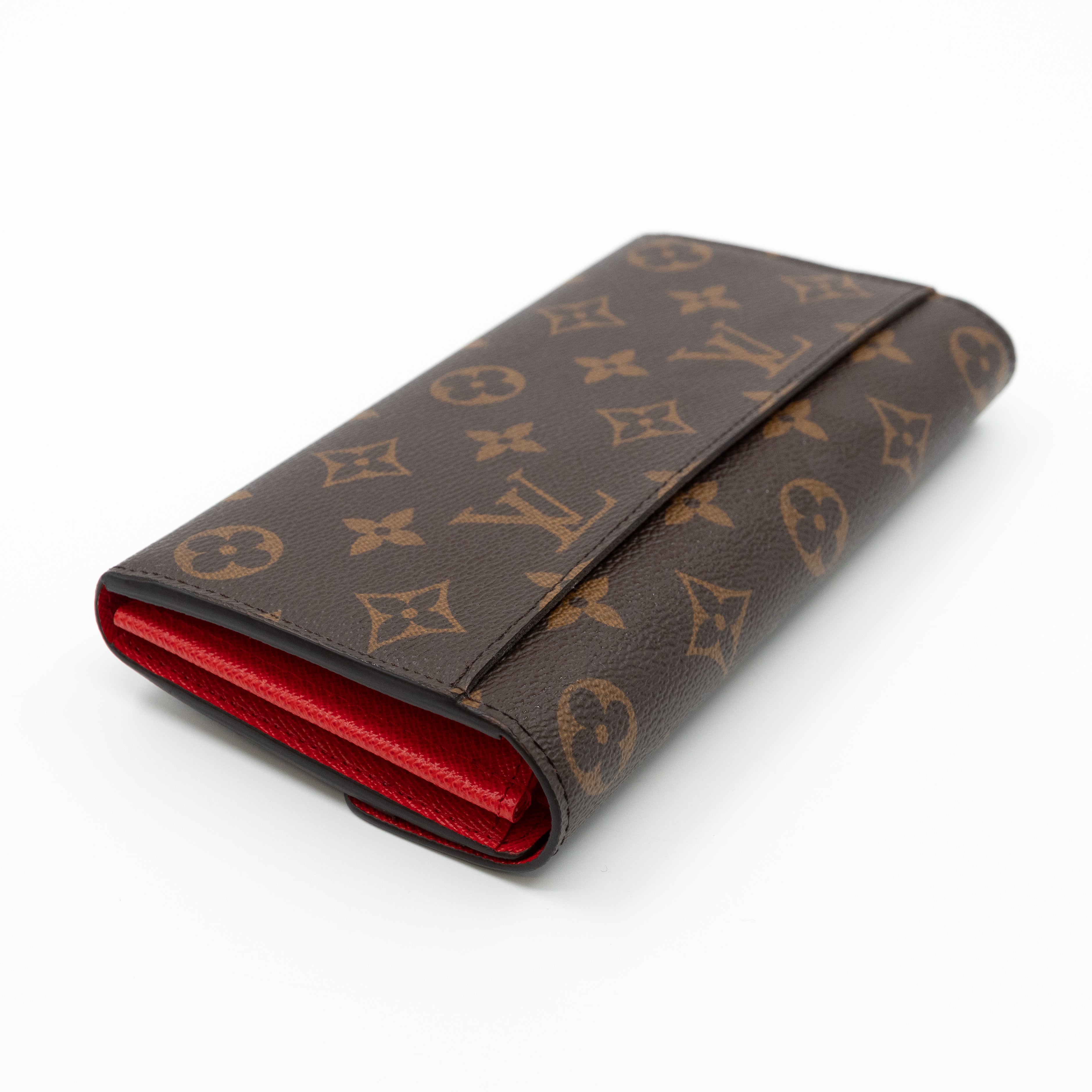 Sarah Wallet Monogram Red