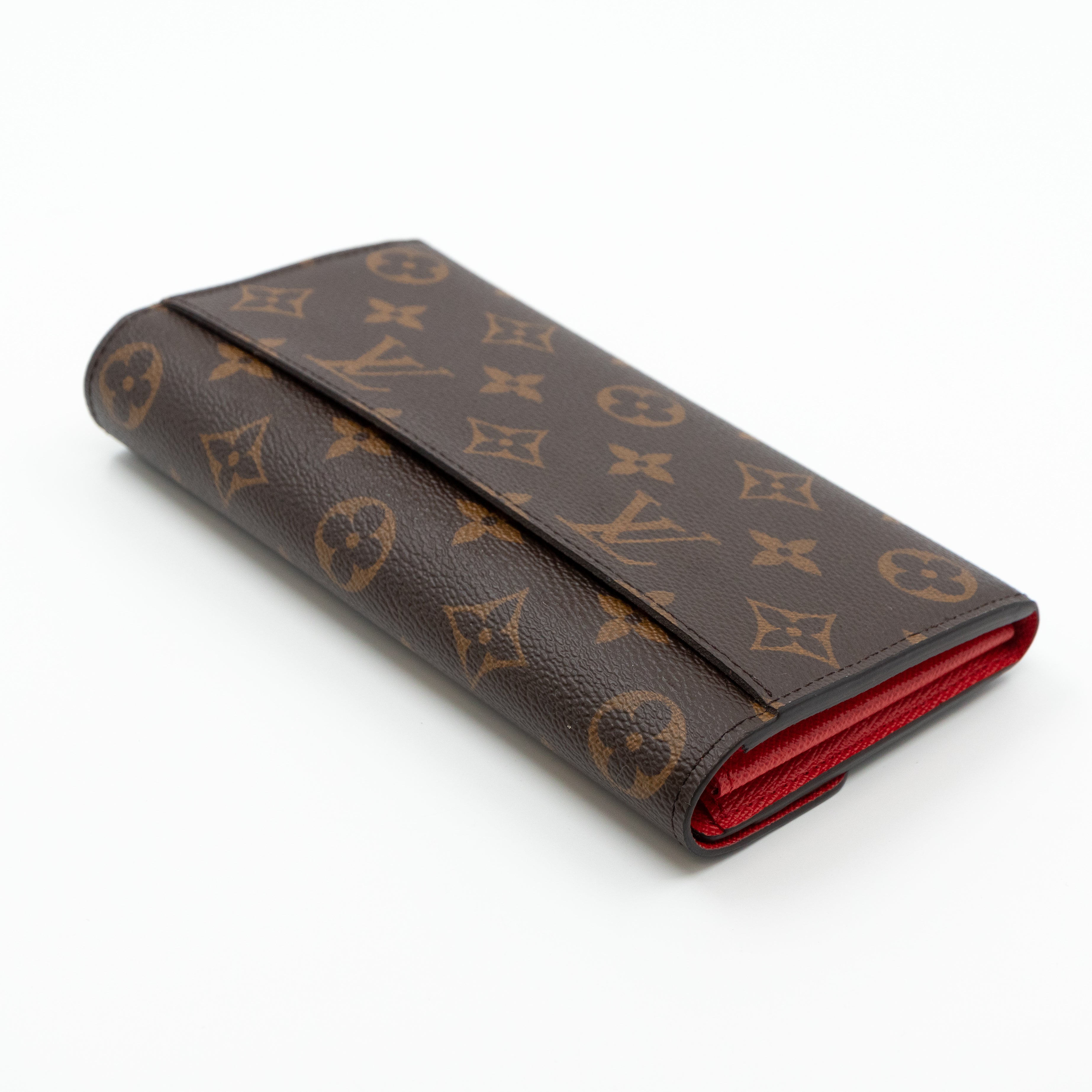 Sarah Wallet Monogram Red