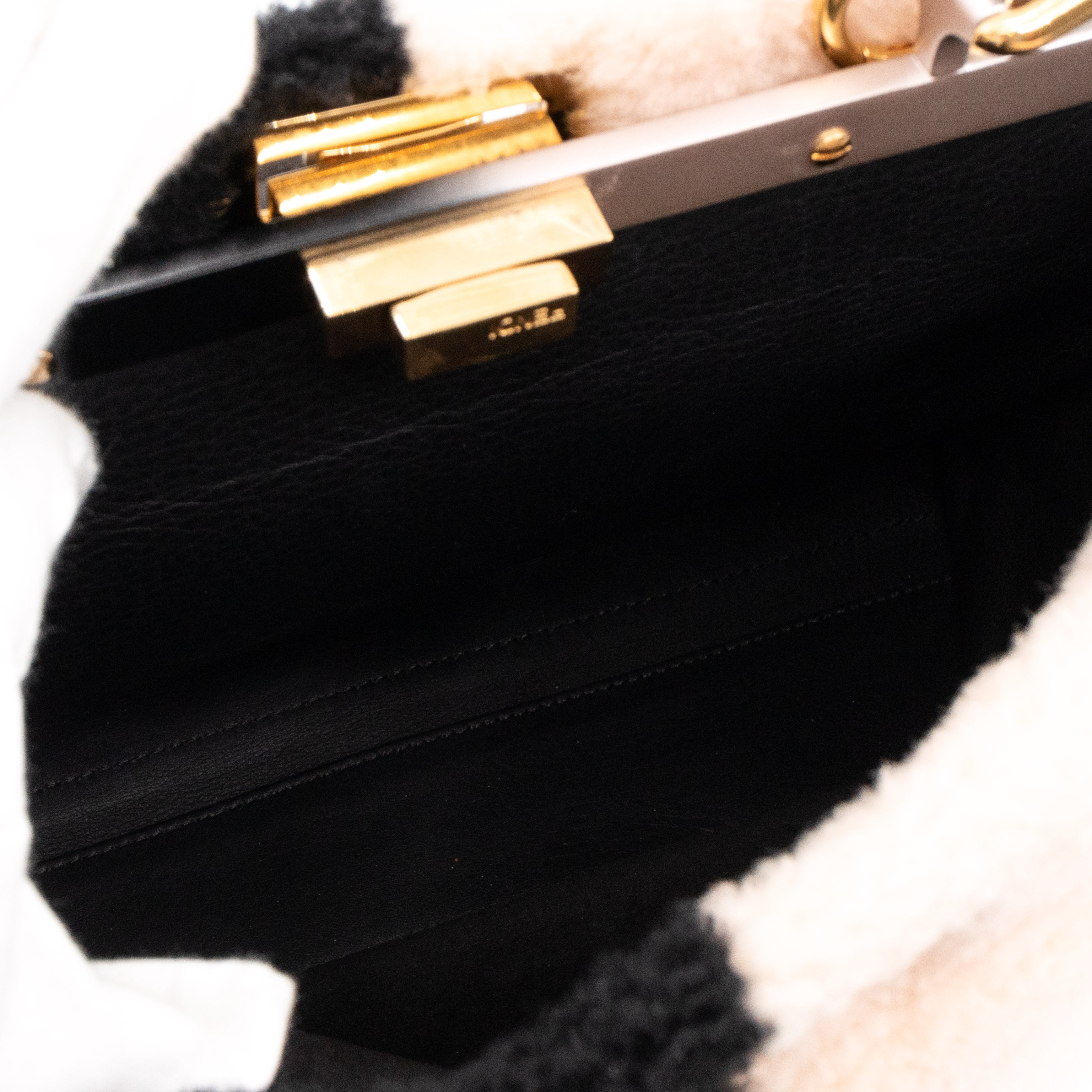 Peekaboo Medium Shearling Colorblock