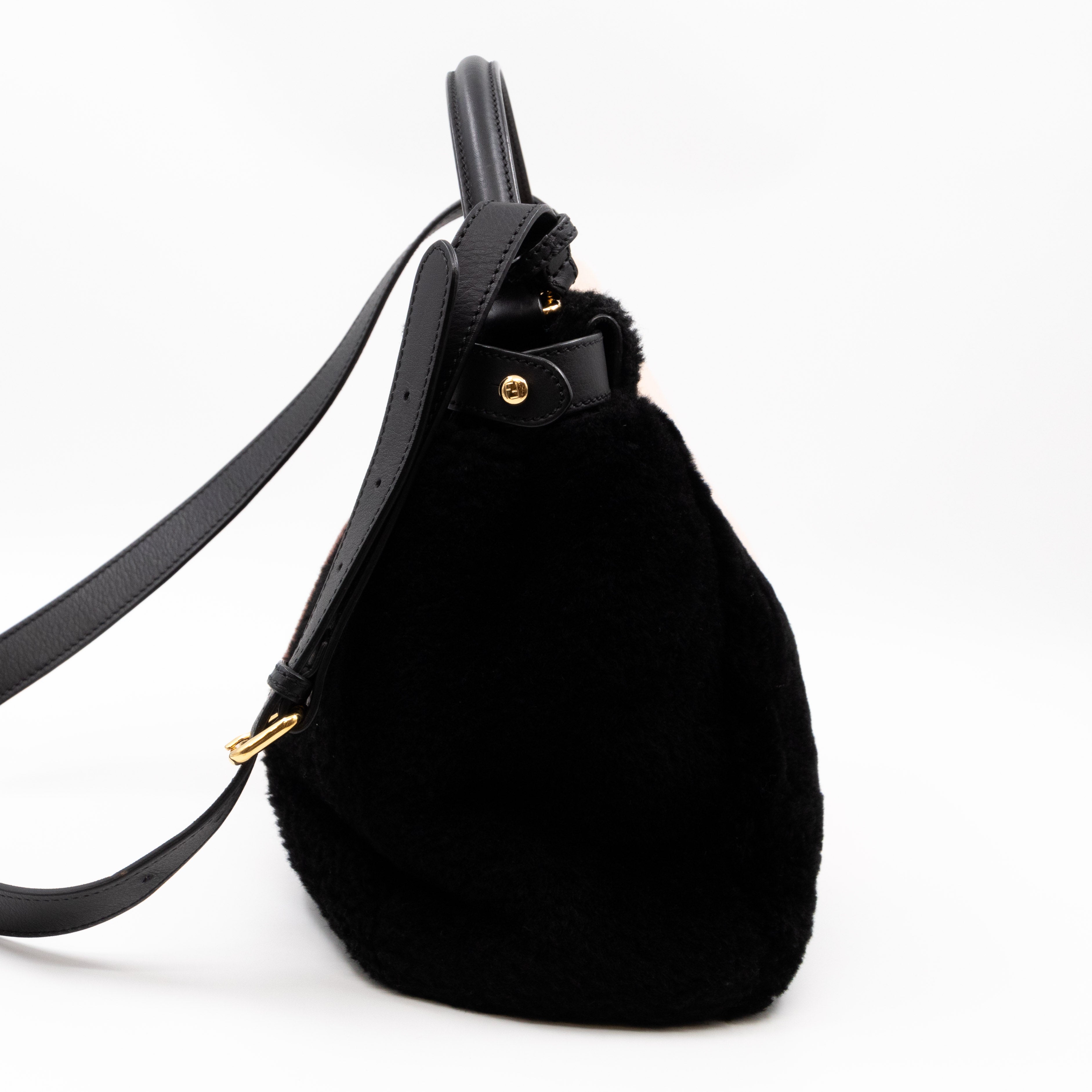 Peekaboo Medium Shearling Colorblock