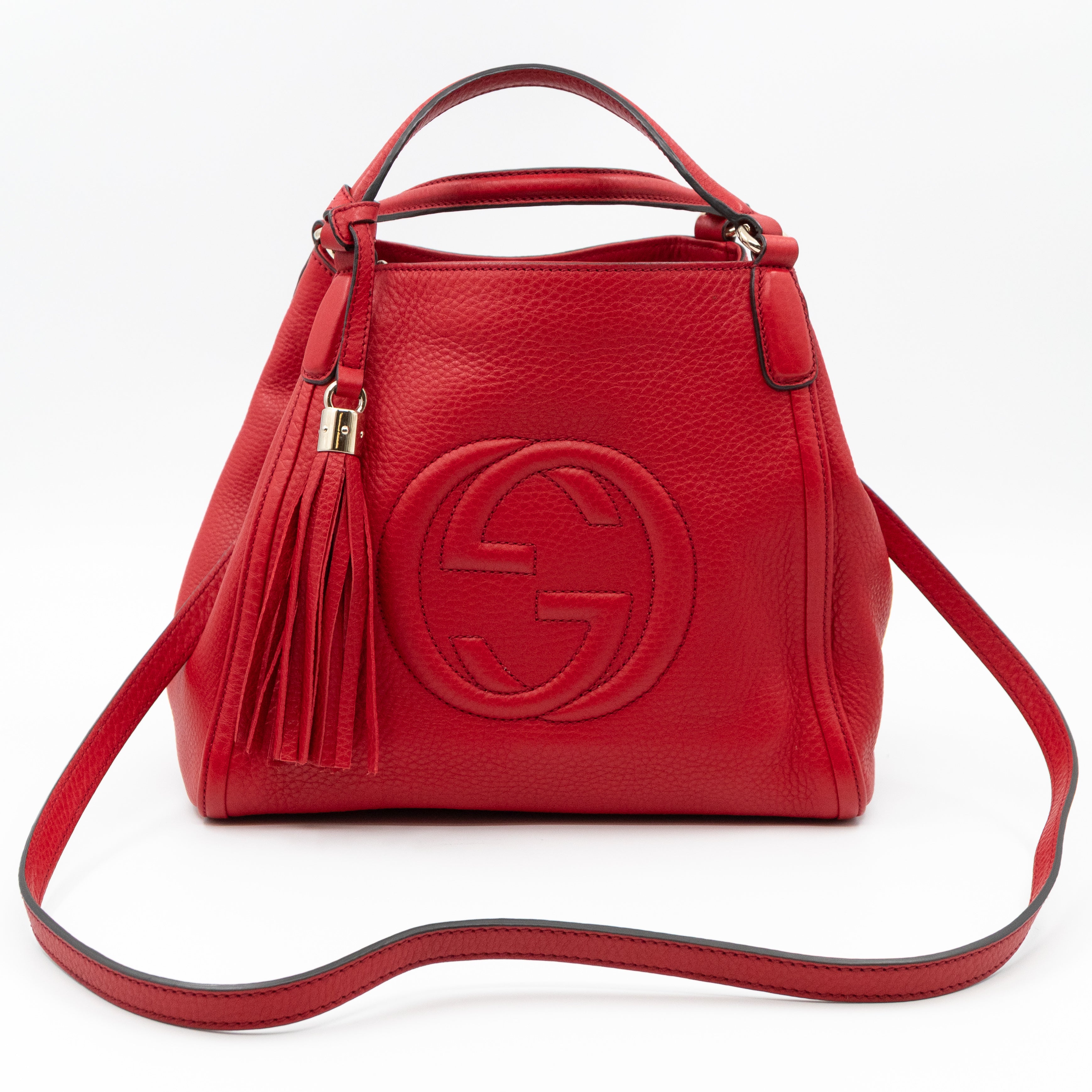 Soho Two Way Tote Red Leather