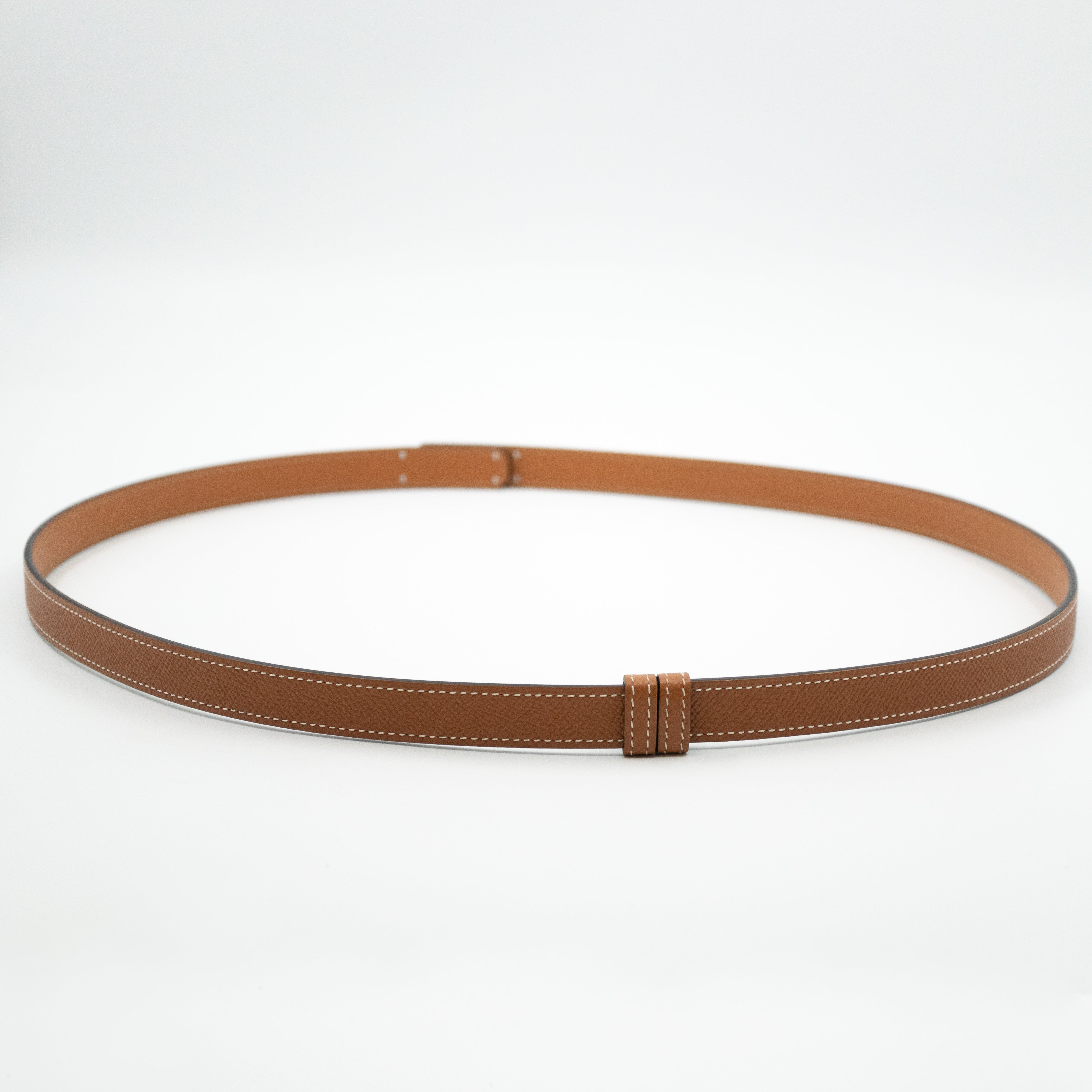 Kelly 18 mm Belt Adjustable Gold Leather