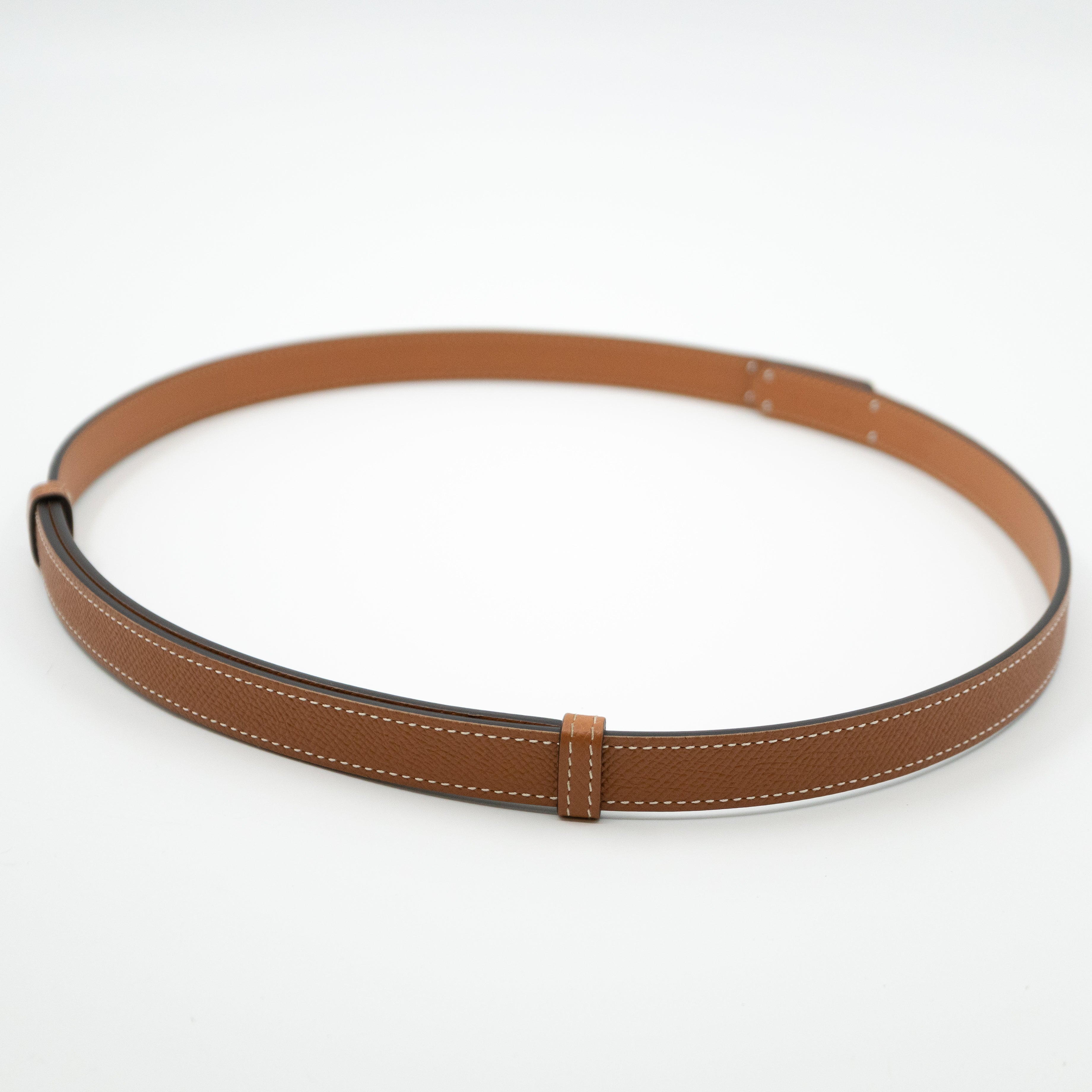 Kelly 18 mm Belt Adjustable Gold Leather