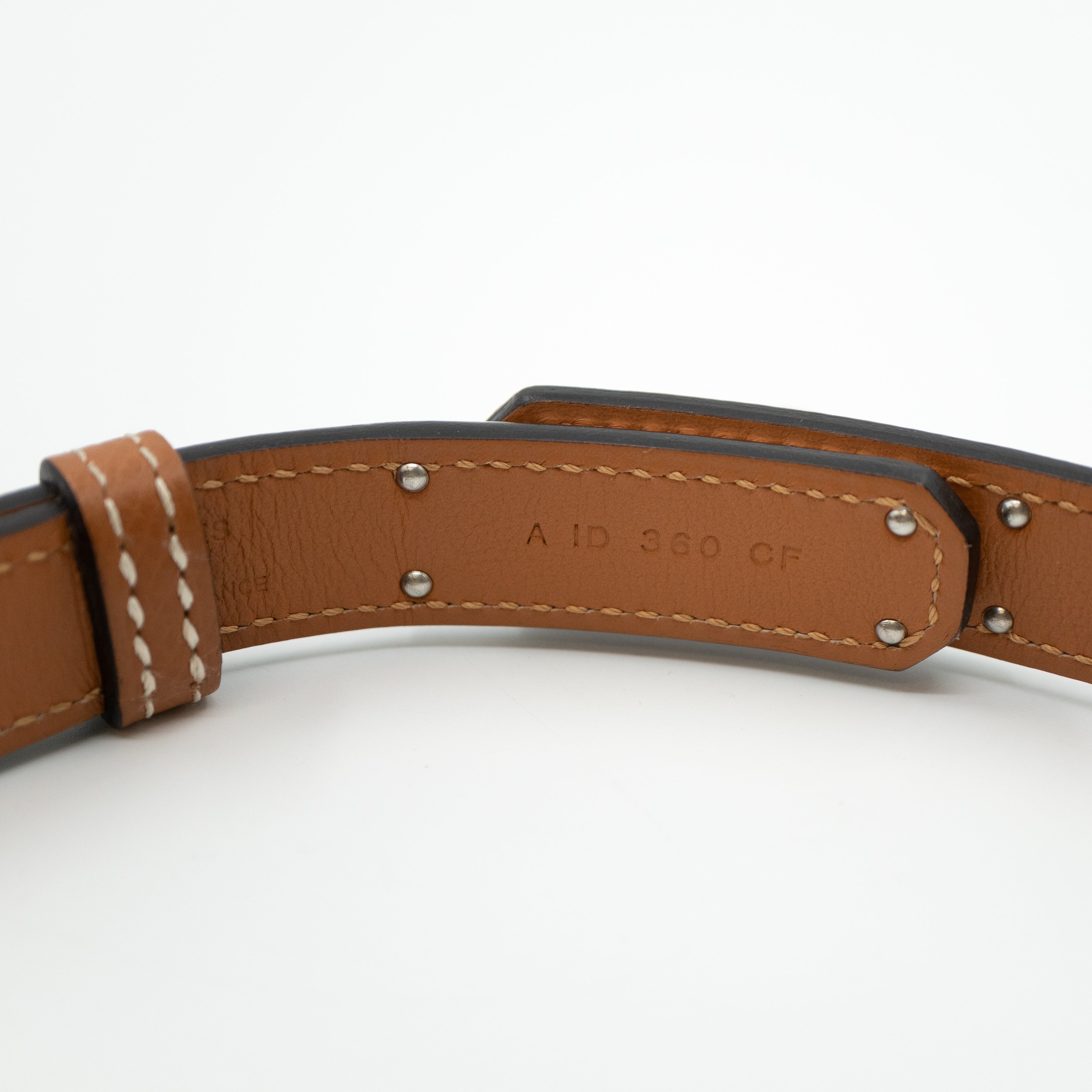 Kelly 18 mm Belt Adjustable Gold Leather